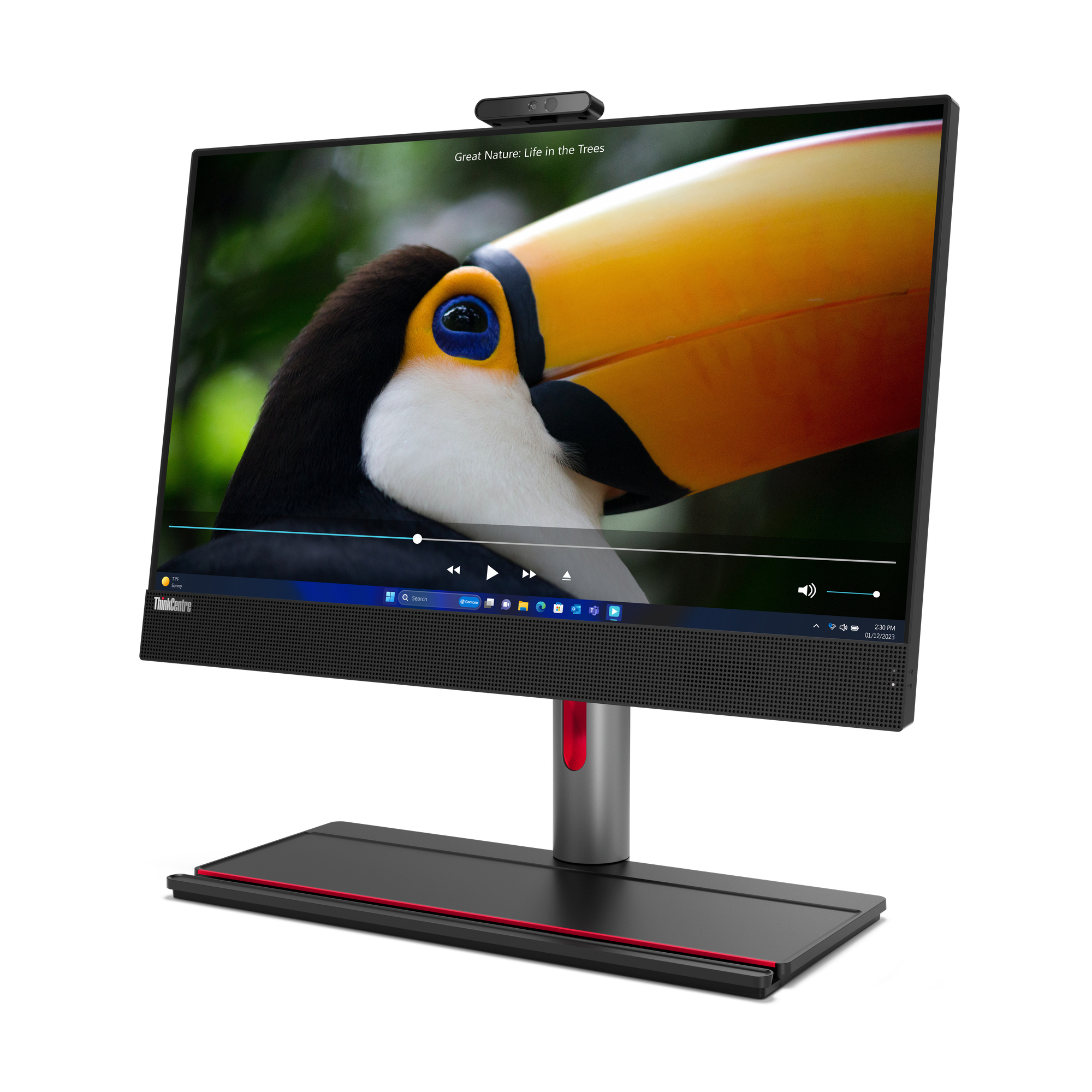 Lenovo ThinkCentre M90a Gen 5 Intel® Core™ i7 i7-14700 60,5 cm (23.8") 1920 x 1080 px Ekran dotykowy All-in-One PC 16 GB DDR5-SDRAM 1 TB SSD Windows 11 Pro Wi-Fi 6E (802.11ax) Czarny - obrazek 2
