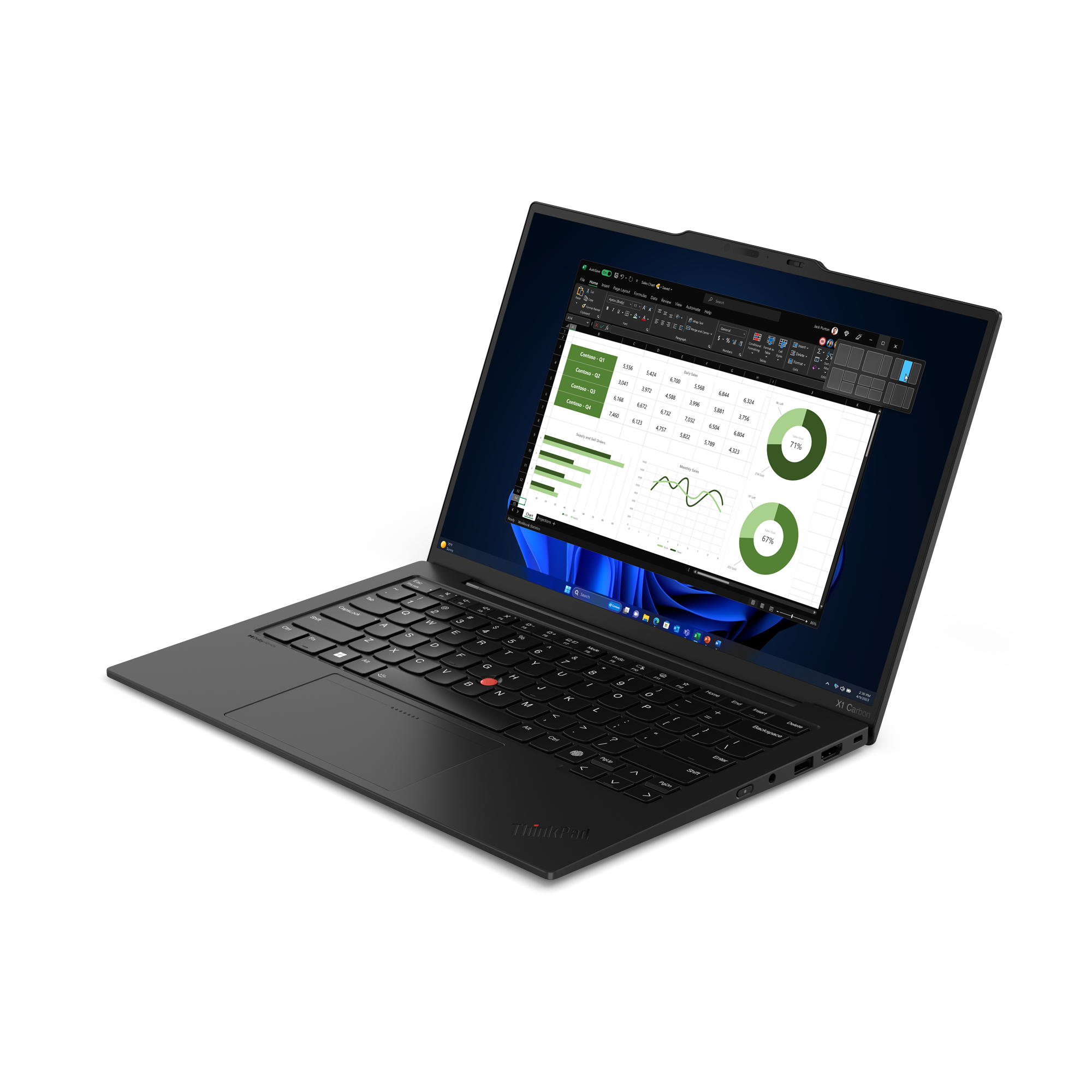 Lenovo ThinkPad X1 Carbon Gen 12 Intel Core Ultra 5 125U Laptop 35,6 cm (14") WUXGA 16 GB LPDDR5x-SDRAM 512 GB SSD Wi-Fi 6E (802.11ax) Windows 11 Pro Angielski Czarny - obrazek 4