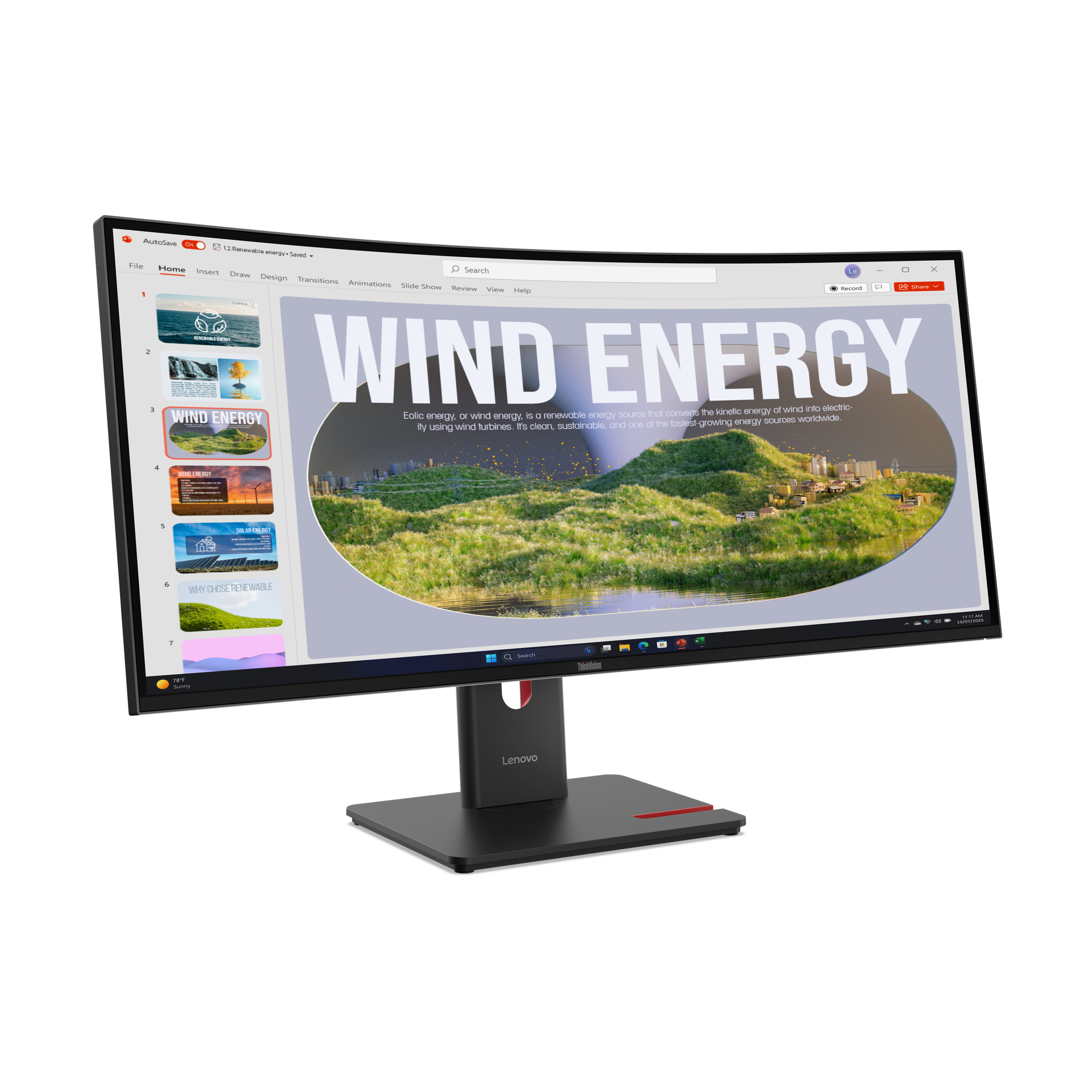 Lenovo ThinkVision T34WD-40 monitor komputerowy 86,4 cm (34") 3440 x 1440 px Wide Quad HD+ LED Czarny - obrazek 4