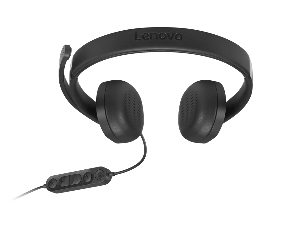 Lenovo VoIP Headset 5000 Zestaw słuchawkowy Przewodowa Opaska na głowę Biuro/centrum telefoniczne USB Type-C Czarny - obrazek 4