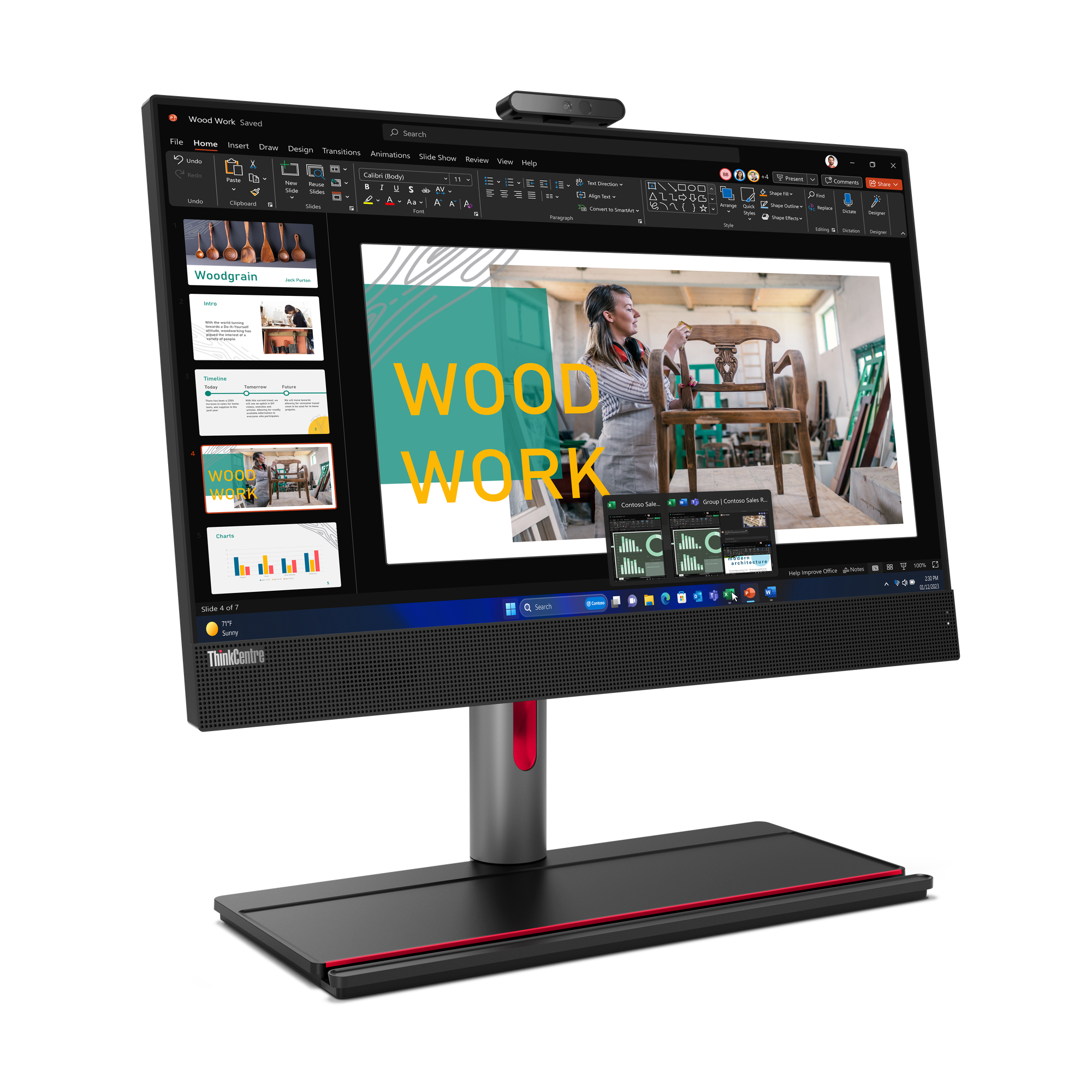 Lenovo ThinkCentre M90a Gen 5 Intel® Core™ i5 i5-14400 60,5 cm (23.8") 1920 x 1080 px All-in-One PC 8 GB DDR5-SDRAM 512 GB SSD Windows 11 Pro Wi-Fi 6E (802.11ax) Czarny - obrazek 3