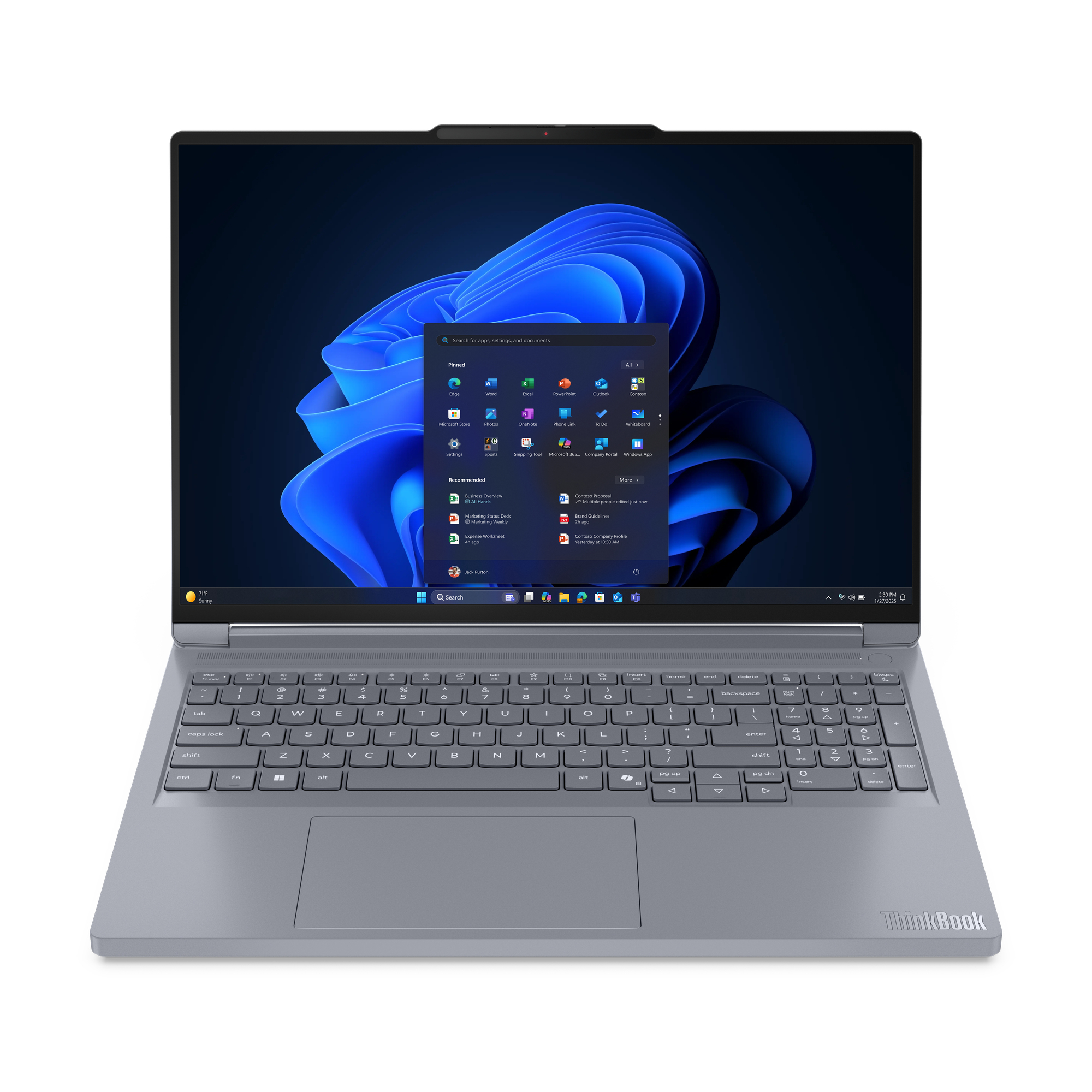 Lenovo ThinkBook 16p G6 ADR AMD Ryzen™ 9 8940HX Laptop 40,6 cm (16") WQXGA 64 GB DDR5-SDRAM 1 TB SSD NVIDIA GeForce RTX 5060 Wi-Fi 7 (802.11be) Windows 11 Pro Belgijski Szary