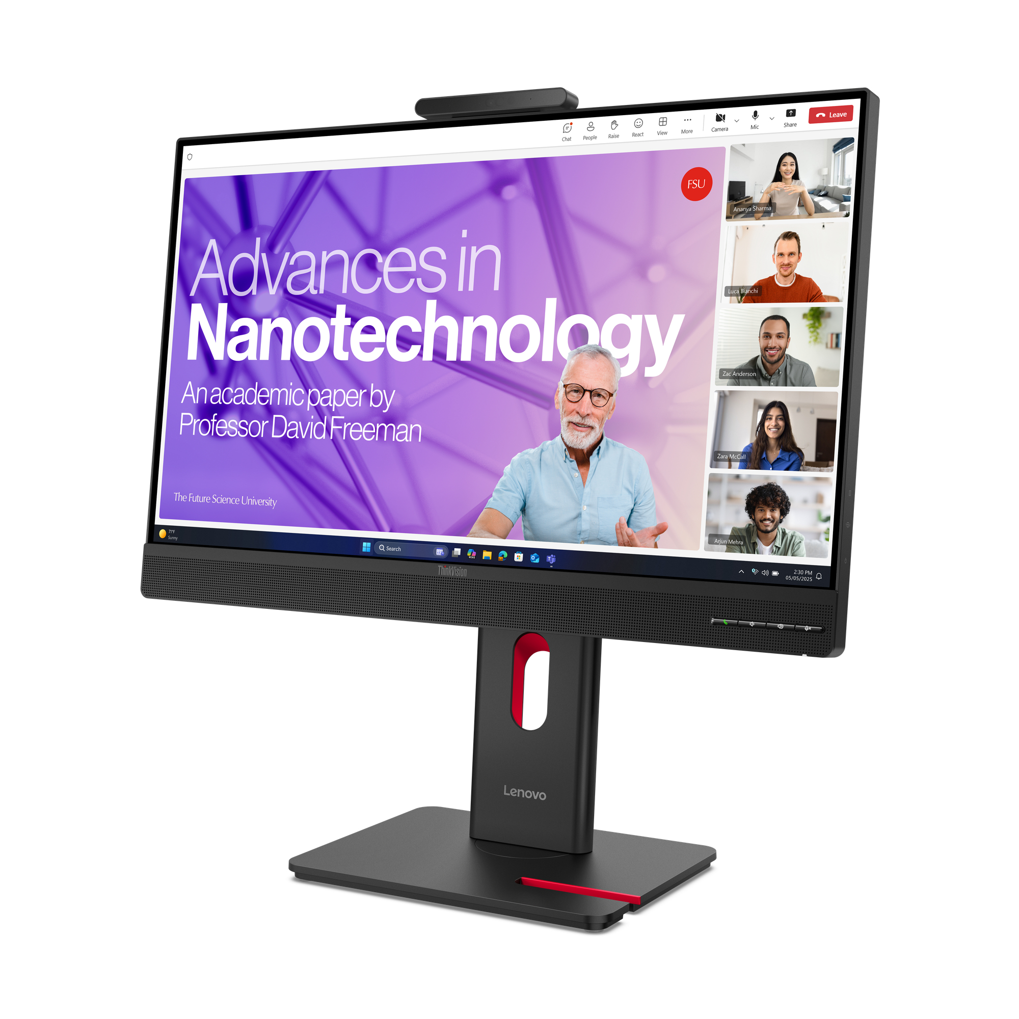 Lenovo ThinkVision T27QD-4v monitor komputerowy 68,6 cm (27") 2560 x 1440 px Quad HD LCD Czarny - obrazek 4