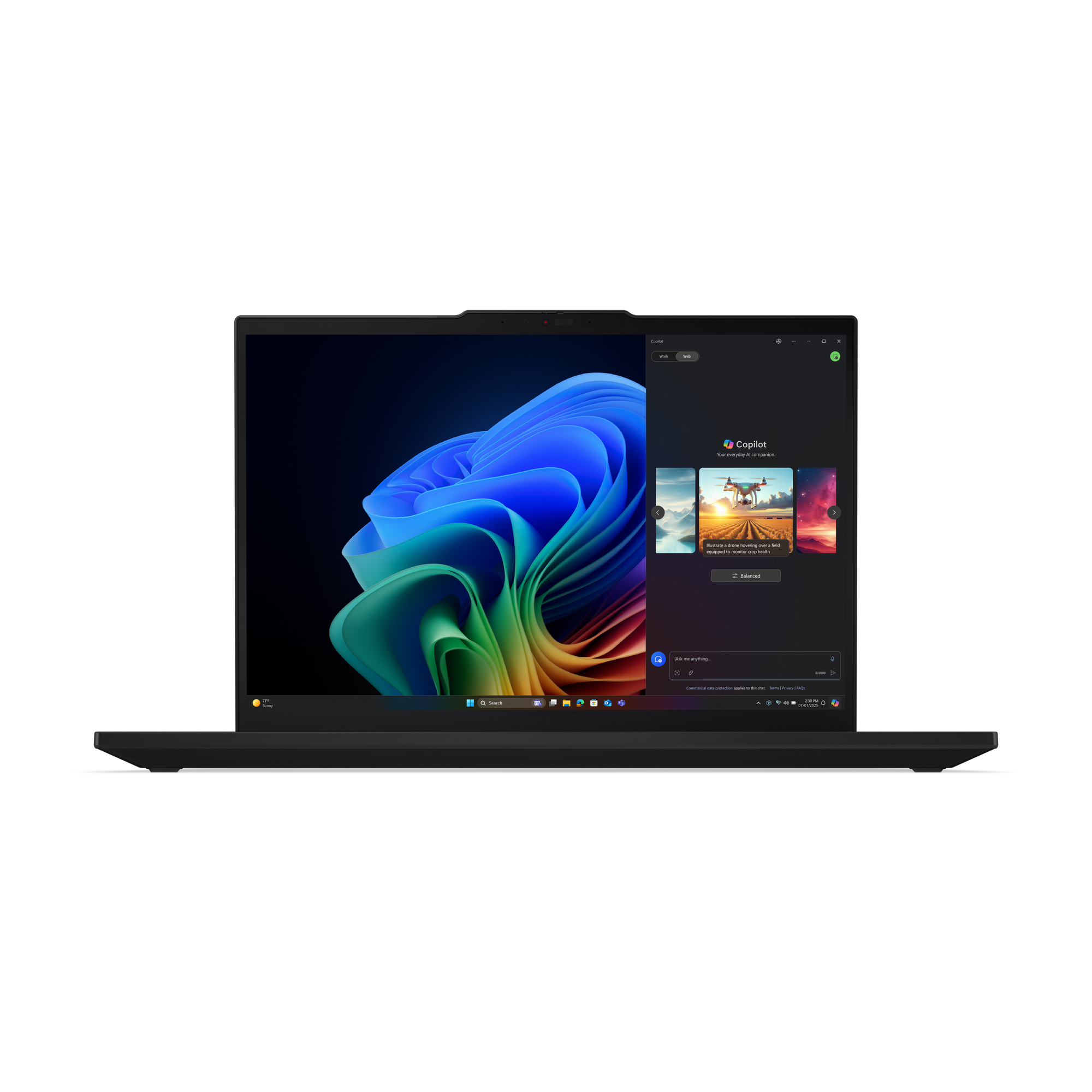 Lenovo ThinkPad T16 Gen 4 (AMD) Copilot+ PC AMD Ryzen AI 7 350 Laptop 40,6 cm (16") WUXGA 32 GB DDR5-SDRAM 1 TB SSD Wi-Fi 7 (802.11be) Windows 11 Pro Angielski Czarny - obrazek 2