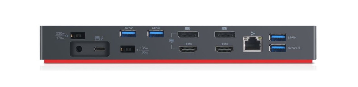 Lenovo ThinkPad Thunderbolt 3 Workstation Gen 2 Przewodowa Czarny - obrazek 2