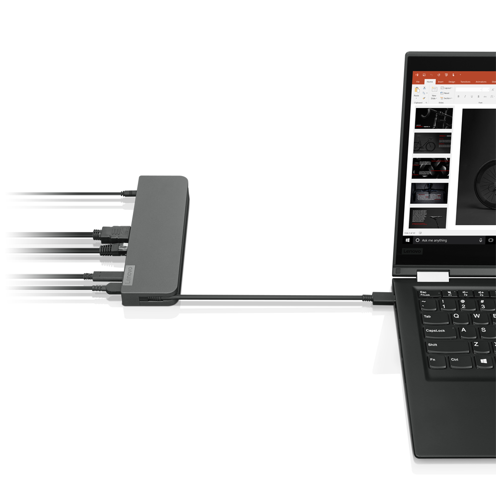 Lenovo USB-C Mini Dock Przewodowa USB 3.2 Gen 1 (3.1 Gen 1) Type-C Szary - obrazek 4