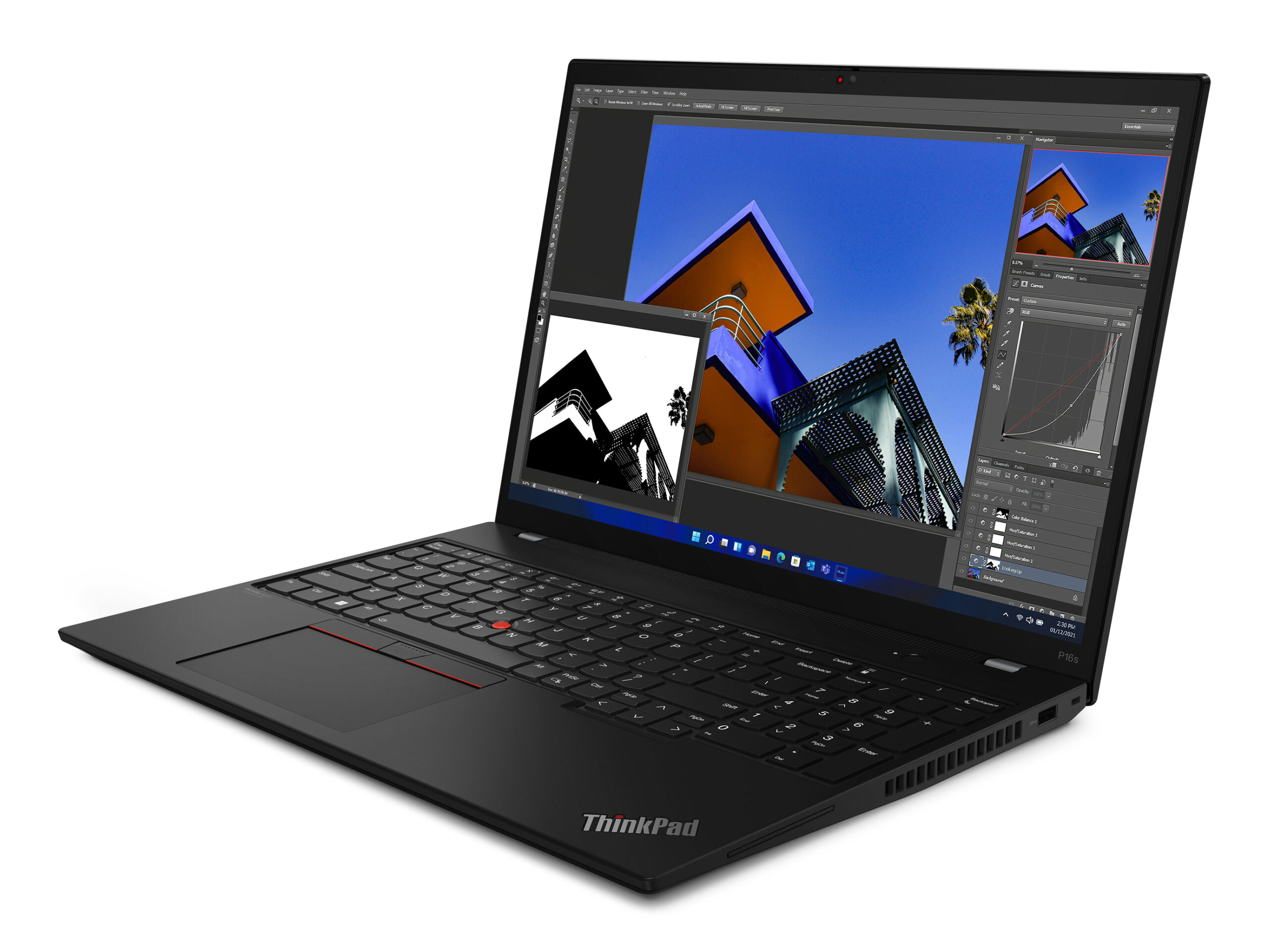 Lenovo ThinkPad P16s Gen 2 (AMD) AMD Ryzen™ 7 PRO 7840U Mobilna stacja robocza 40,6 cm (16") Ekran dotykowy WUXGA 32 GB LPDDR5x-SDRAM 1 TB SSD Wi-Fi 6E (802.11ax) Windows 11 Pro Niemiecki Czarny - obrazek 4