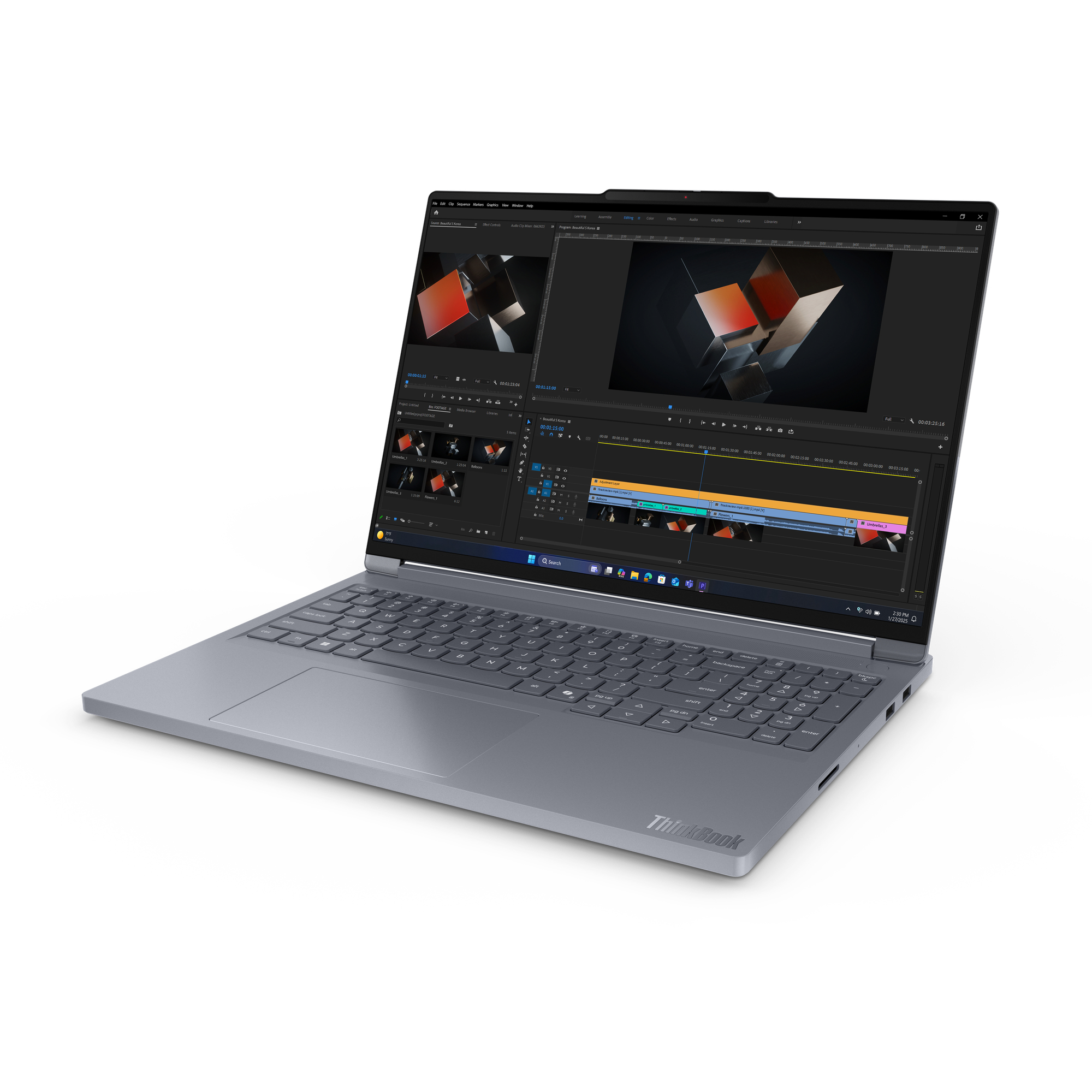 Lenovo ThinkBook 16p G6 ADR AMD Ryzen™ 9 8940HX Laptop 40,6 cm (16") WQXGA 32 GB DDR5-SDRAM 1 TB SSD NVIDIA GeForce RTX 5060 Wi-Fi 7 (802.11be) Windows 11 Pro Angielski Szary - obrazek 3