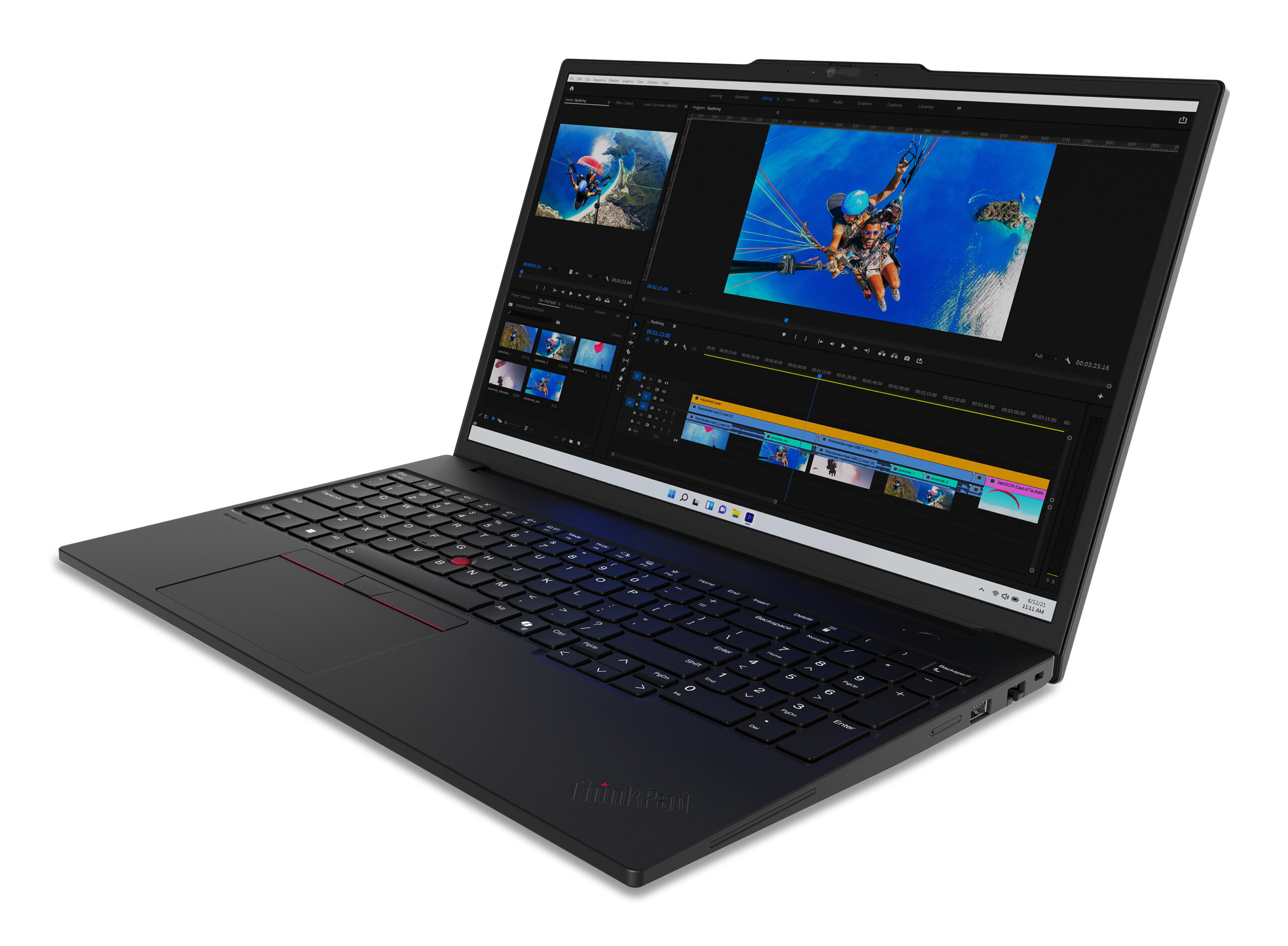 Lenovo ThinkPad P16s Gen 3 (Intel) Intel Core Ultra 7 155H Mobilna stacja robocza 40,6 cm (16") WUXGA 32 GB DDR5-SDRAM 1 TB SSD Wi-Fi 6E (802.11ax) Windows 11 Pro Niemiecki Czarny - obrazek 4