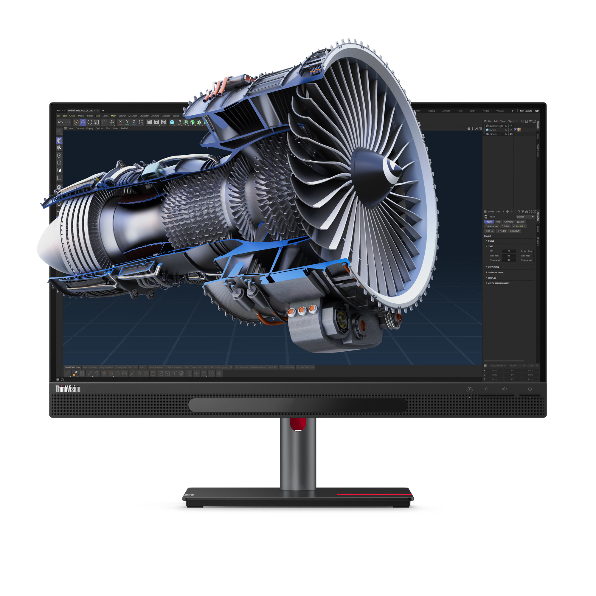 Lenovo ThinkVision 27 3D monitor komputerowy 68,6 cm (27") 3840 x 2160 px 4K Ultra HD LED Czarny