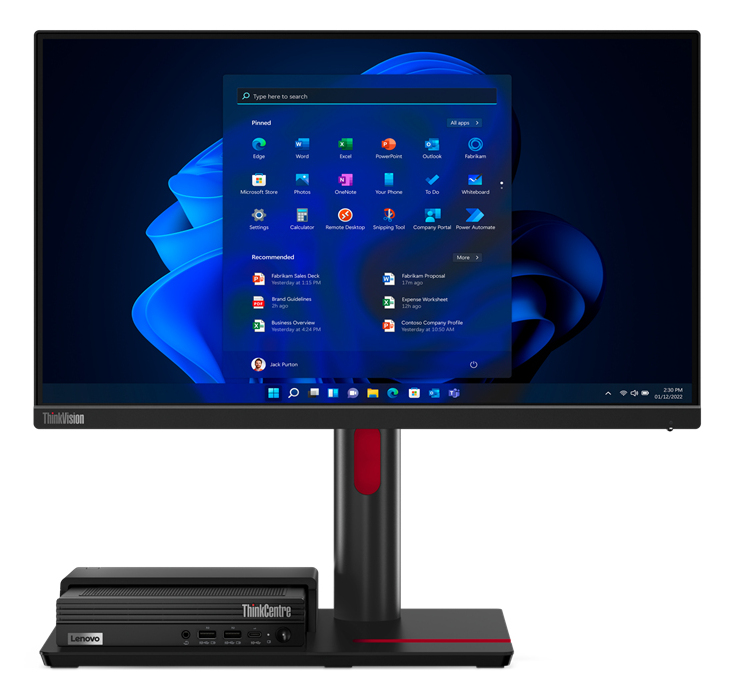 Lenovo ThinkCentre TIO Flex 22i monitor komputerowy 54,6 cm (21.5") 1920 x 1080 px Full HD LED Czarny