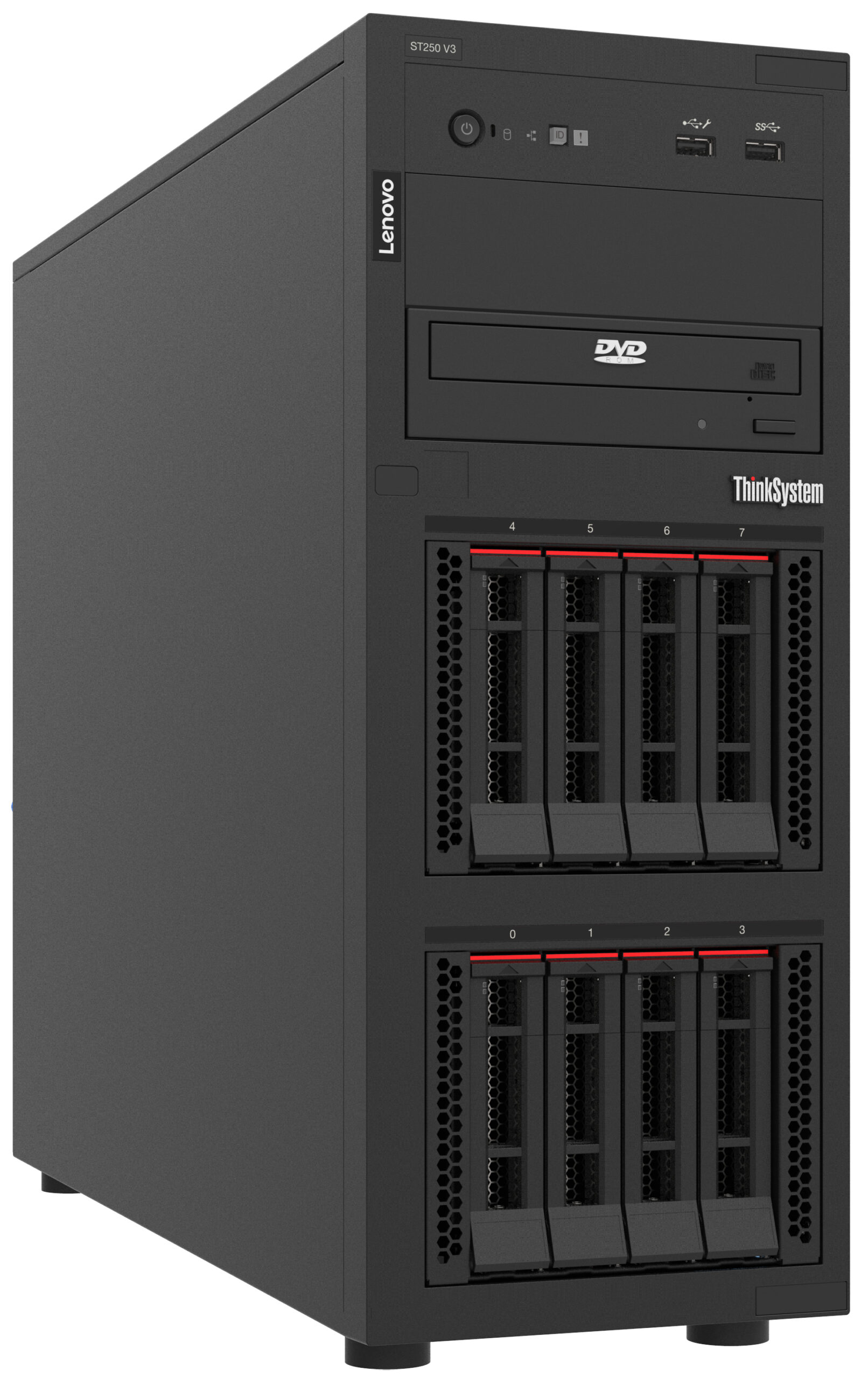 Lenovo ThinkSystem ST250 V3 serwer 1,92 TB Tower Intel® Xeon® 6353P 2,7 GHz 32 GB DDR5-SDRAM 800 W - obrazek 3