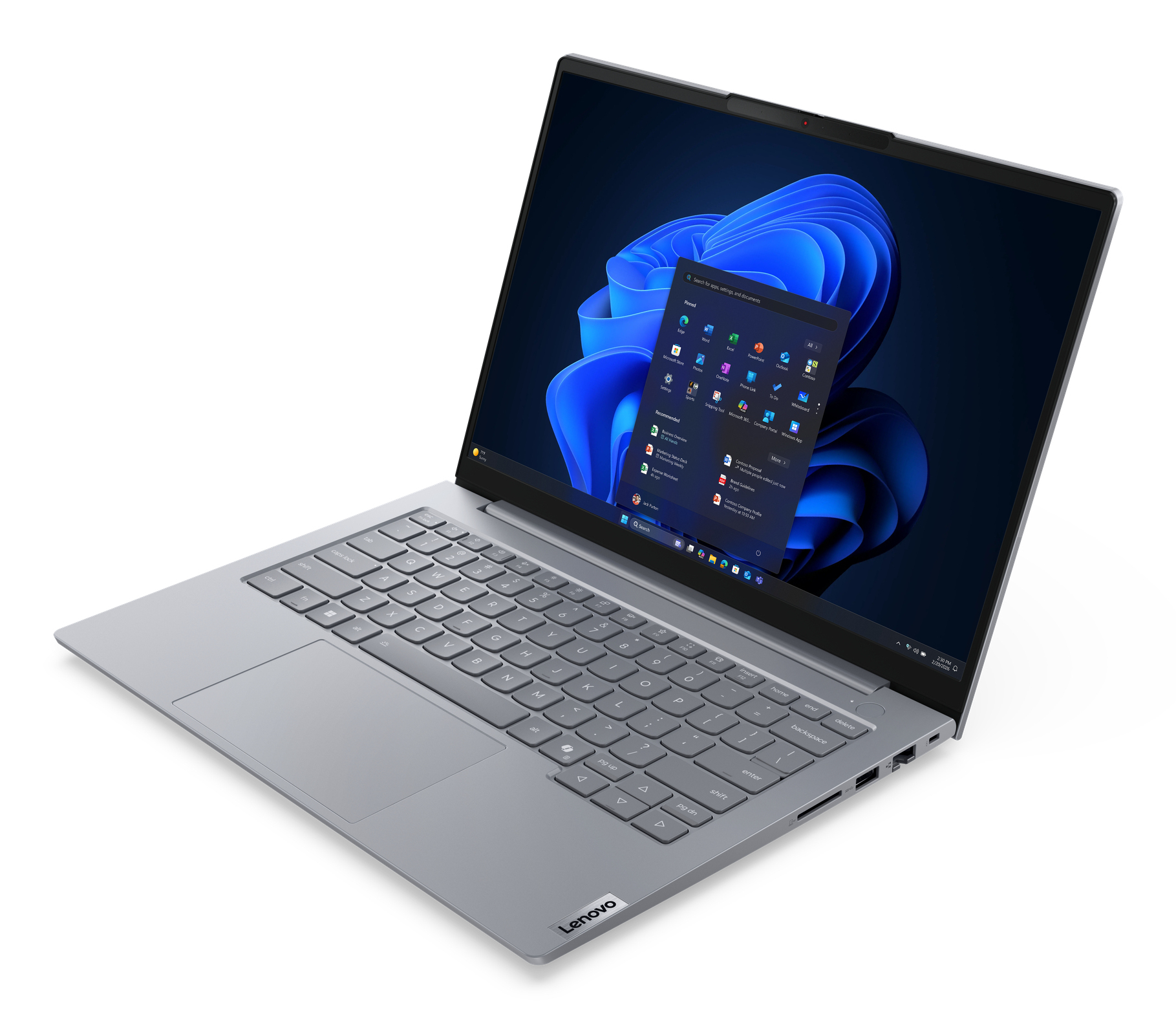 Lenovo ThinkBook 14 G9 AHP AMD Ryzen™ 5 220 Laptop 35,6 cm (14") WUXGA 32 GB DDR5-SDRAM 512 GB SSD Wi-Fi 7 (802.11be) Windows 11 Pro Niemiecki Szary - obrazek 3