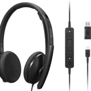 Lenovo 4XD1M45626 słuchawki/zestaw słuchawkowy Przewodowa Opaska na głowę USB Type-C Czarny