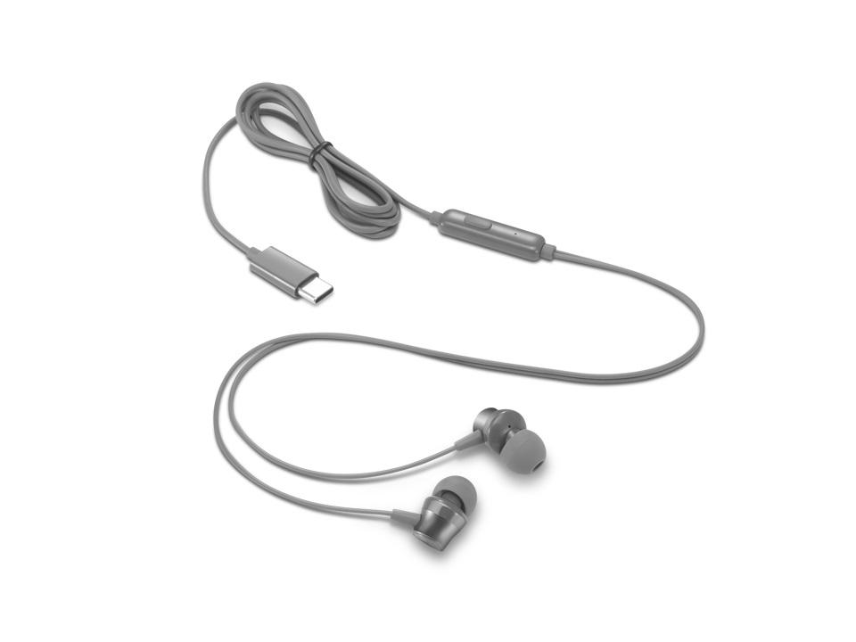 Lenovo 300 USB-C WIRED IN-EAR HEADPHONE - GREY