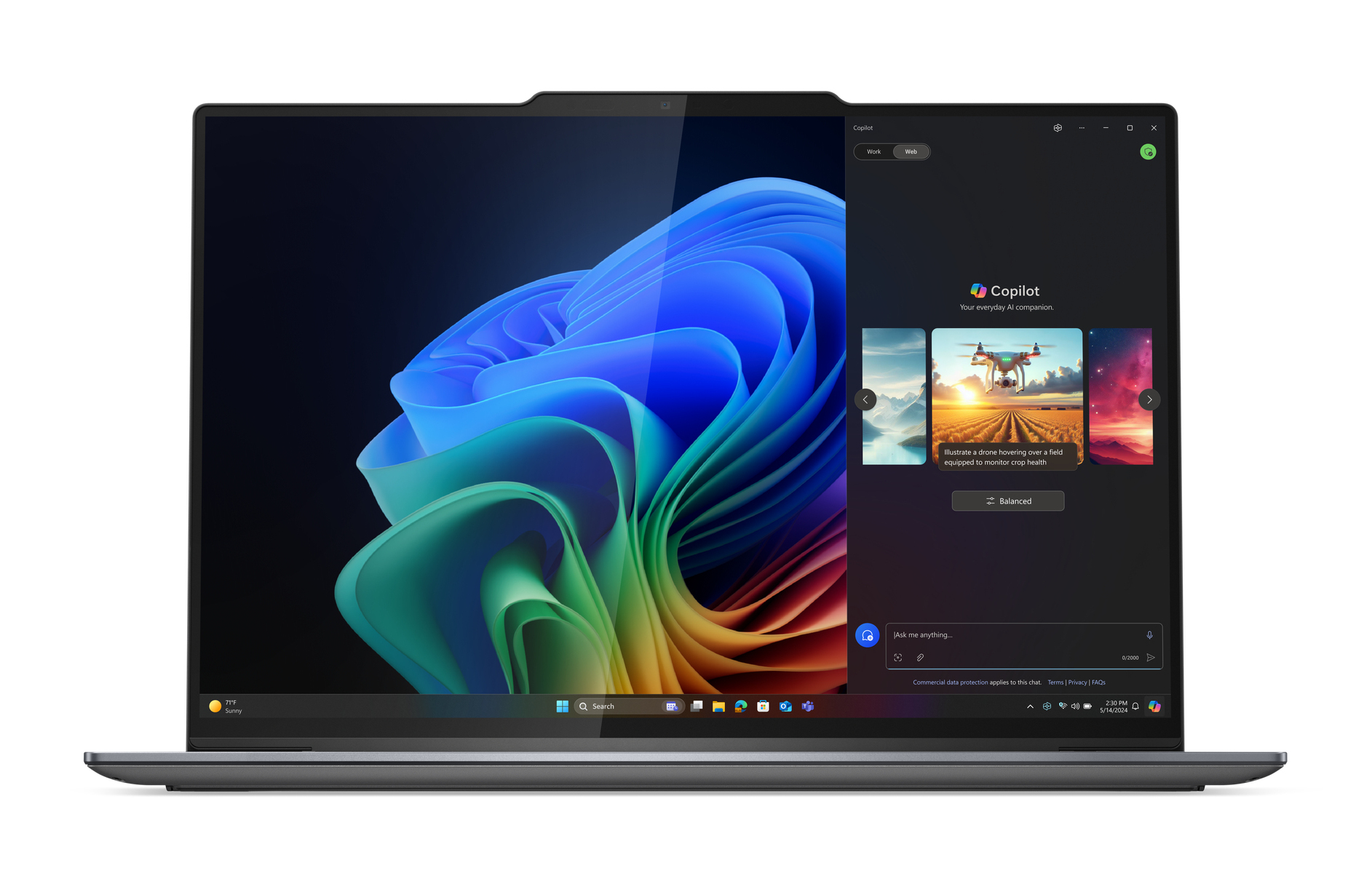 Lenovo ThinkPad X9-14 Gen 1 Copilot+ PC Intel Core Ultra 7 258V Laptop 35,6 cm (14") 2.8K 32 GB LPDDR5x-SDRAM 1 TB SSD Wi-Fi 7 (802.11be) Windows 11 Pro Angielski Szary - obrazek 2