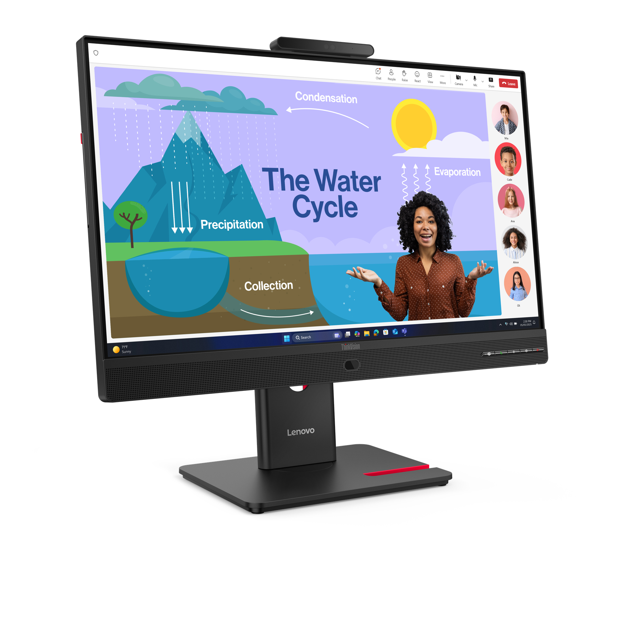 Lenovo ThinkVision T24D-4v monitor komputerowy 60,5 cm (23.8") 1920 x 1080 px Full HD LED Czarny - obrazek 3