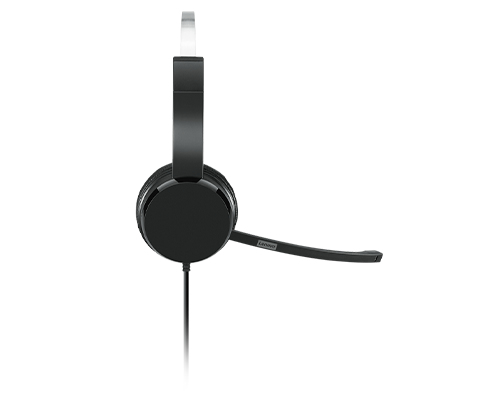 Lenovo 100 Mono Zestaw słuchawkowy Przewodowa Opaska na głowę Biuro/centrum telefoniczne USB Typu-A Czarny - obrazek 3