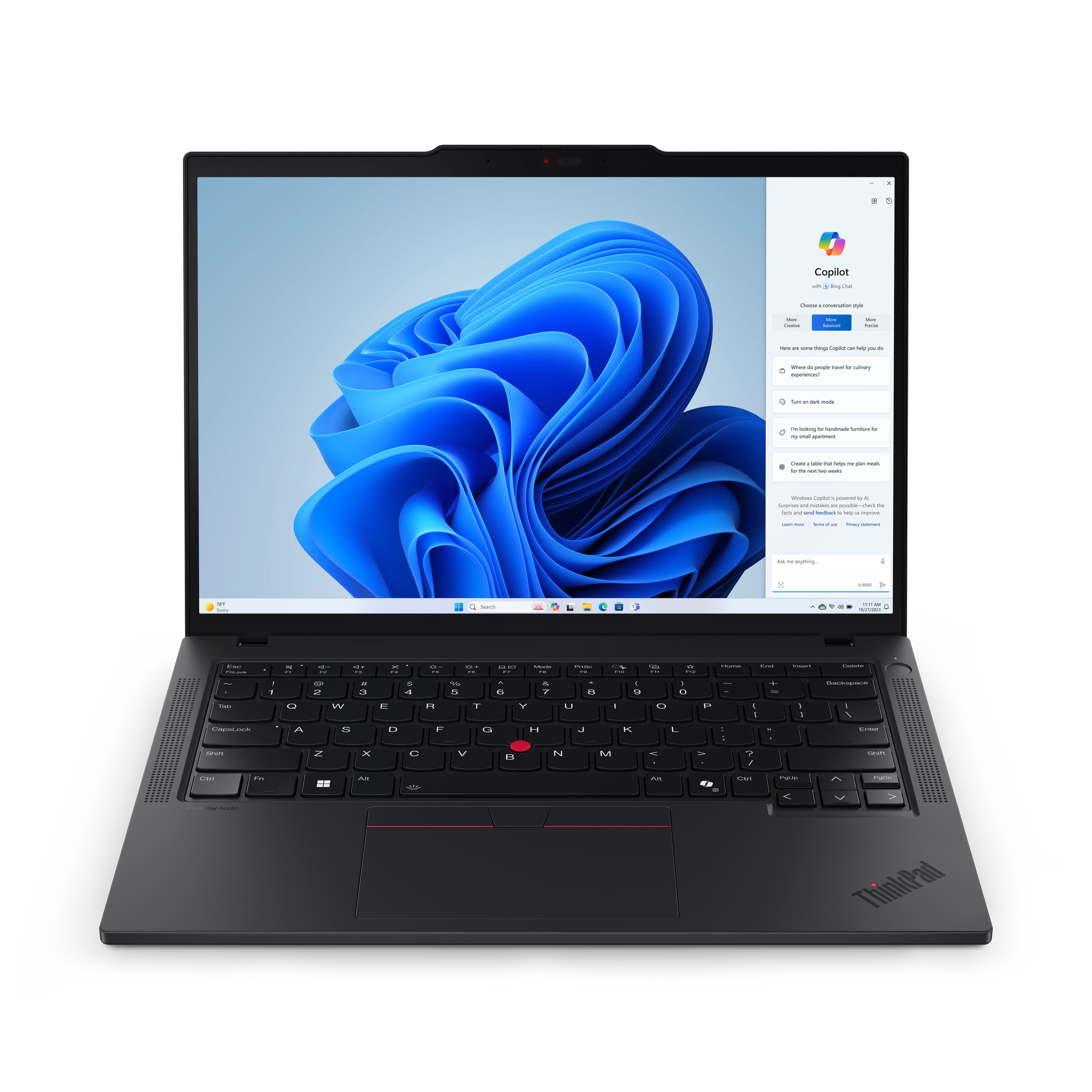 Lenovo ThinkPad T14 Gen 5 (Intel) Intel Core Ultra 7 155U Laptop 35,6 cm (14") WUXGA 16 GB DDR5-SDRAM 512 GB SSD Wi-Fi 6E (802.11ax) Windows 11 Pro Angielski Czarny