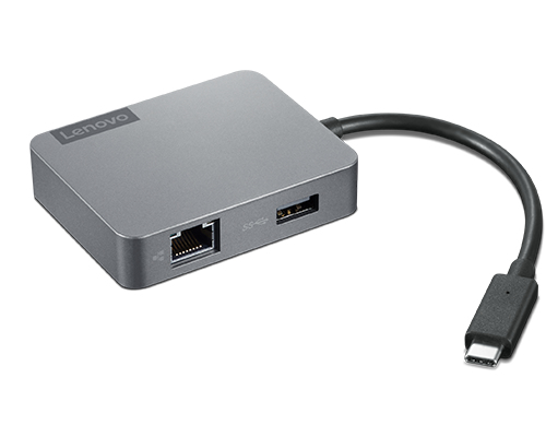 Lenovo 4X91A30366 stacja dokująca Przewodowa USB 2.0 Type-C Szary - obrazek 3