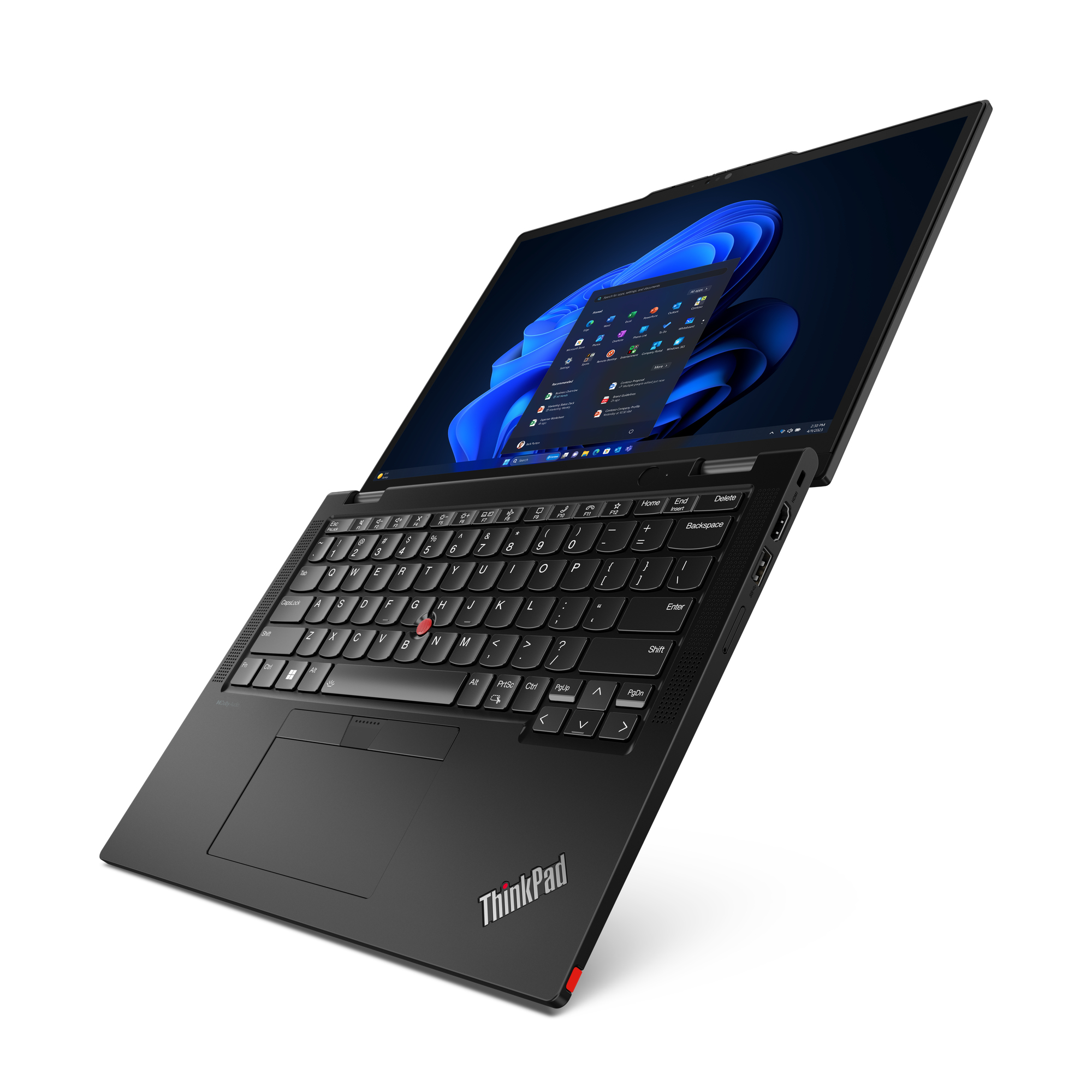 Lenovo ThinkPad X13 2-in-1 Gen 5 Intel Core Ultra 7 155U Hybryda (2w1) 33,8 cm (13.3") Ekran dotykowy WUXGA 32 GB LPDDR5x-SDRAM 1 TB SSD Wi-Fi 6E (802.11ax) Windows 11 Pro Angielski Czarny - obrazek 5