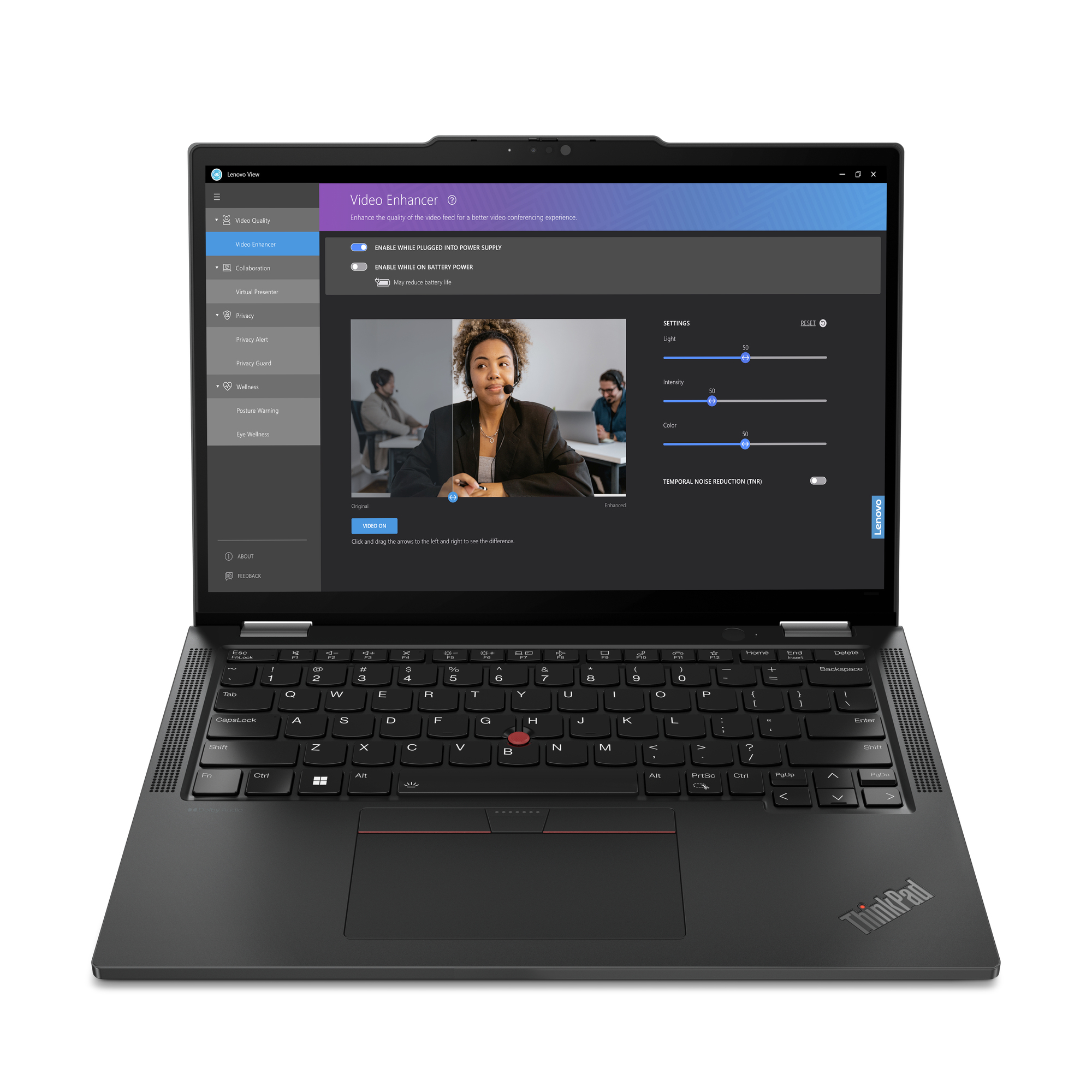 Lenovo ThinkPad X13 2-in-1 Gen 5 Intel Core Ultra 7 155U Hybryda (2w1) 33,8 cm (13.3") Ekran dotykowy WUXGA 32 GB LPDDR5x-SDRAM 1 TB SSD Wi-Fi 6E (802.11ax) Windows 11 Pro Angielski Czarny - obrazek 3
