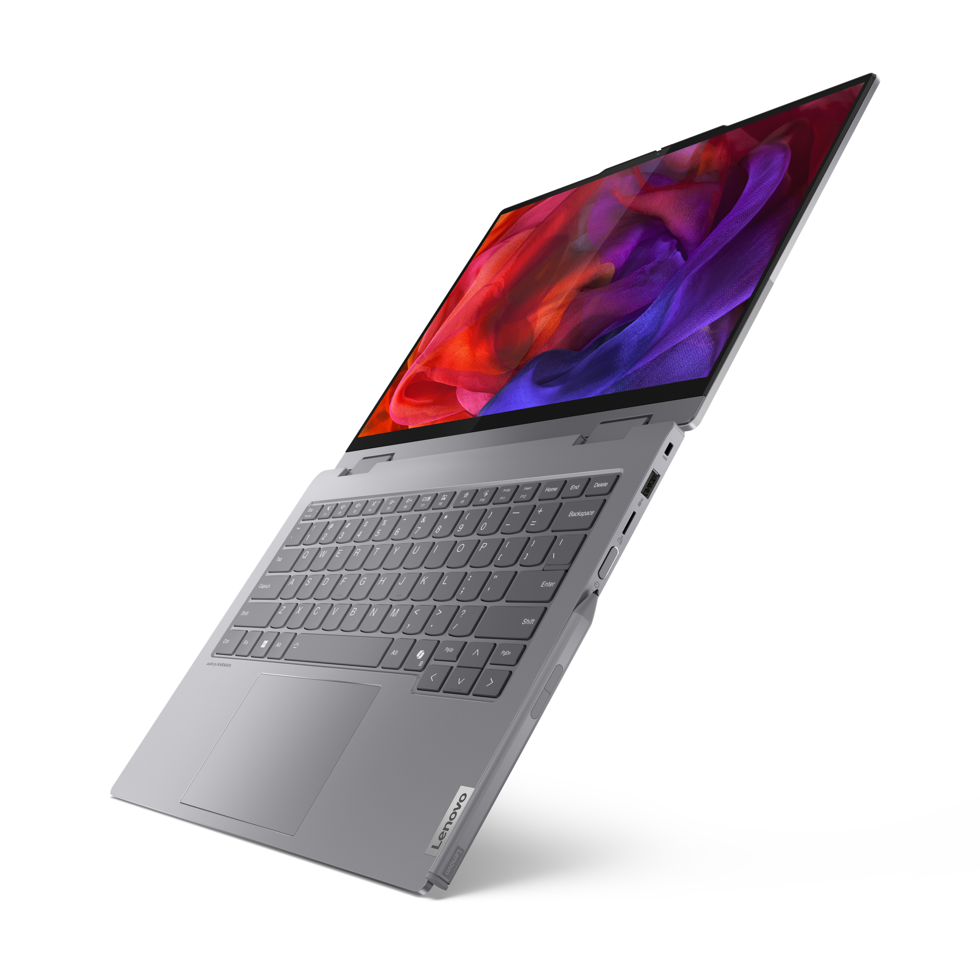 Lenovo ThinkBook 14 2-in-1 G4 IML Intel Core Ultra 5 125U Hybryda (2w1) 35,6 cm (14") Ekran dotykowy WUXGA 16 GB DDR5-SDRAM 512 GB SSD Wi-Fi 6E (802.11ax) Windows 11 Pro Angielski Szary - obrazek 4