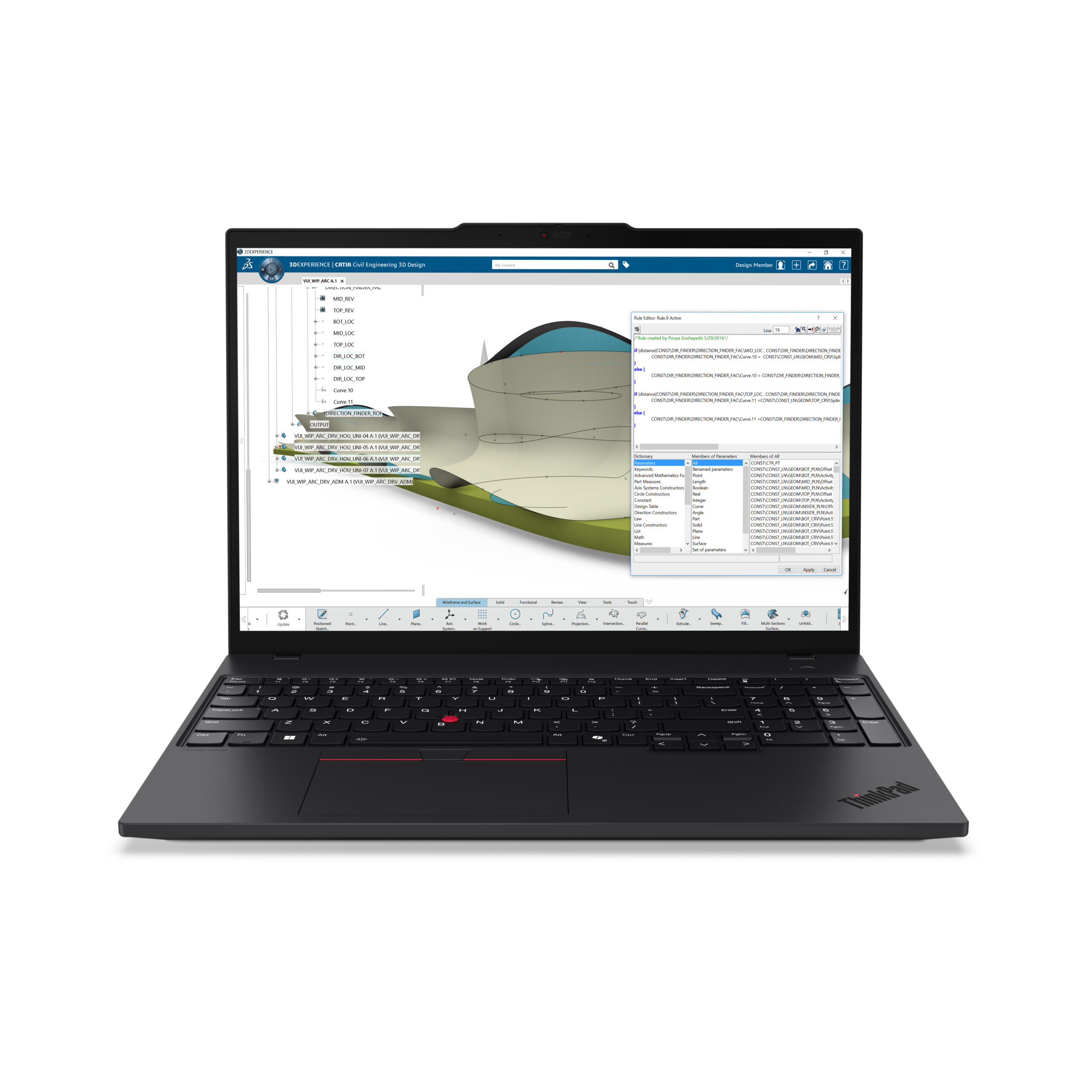 Lenovo ThinkPad P16s Gen 4 (AMD) Copilot+ PC AMD Ryzen AI 7 350 Mobilna stacja robocza 40,6 cm (16") Ekran dotykowy WQUXGA 64 GB DDR5-SDRAM 2 TB SSD Wi-Fi 7 (802.11be) Windows 11 Pro Angielski Czarny - obrazek 2