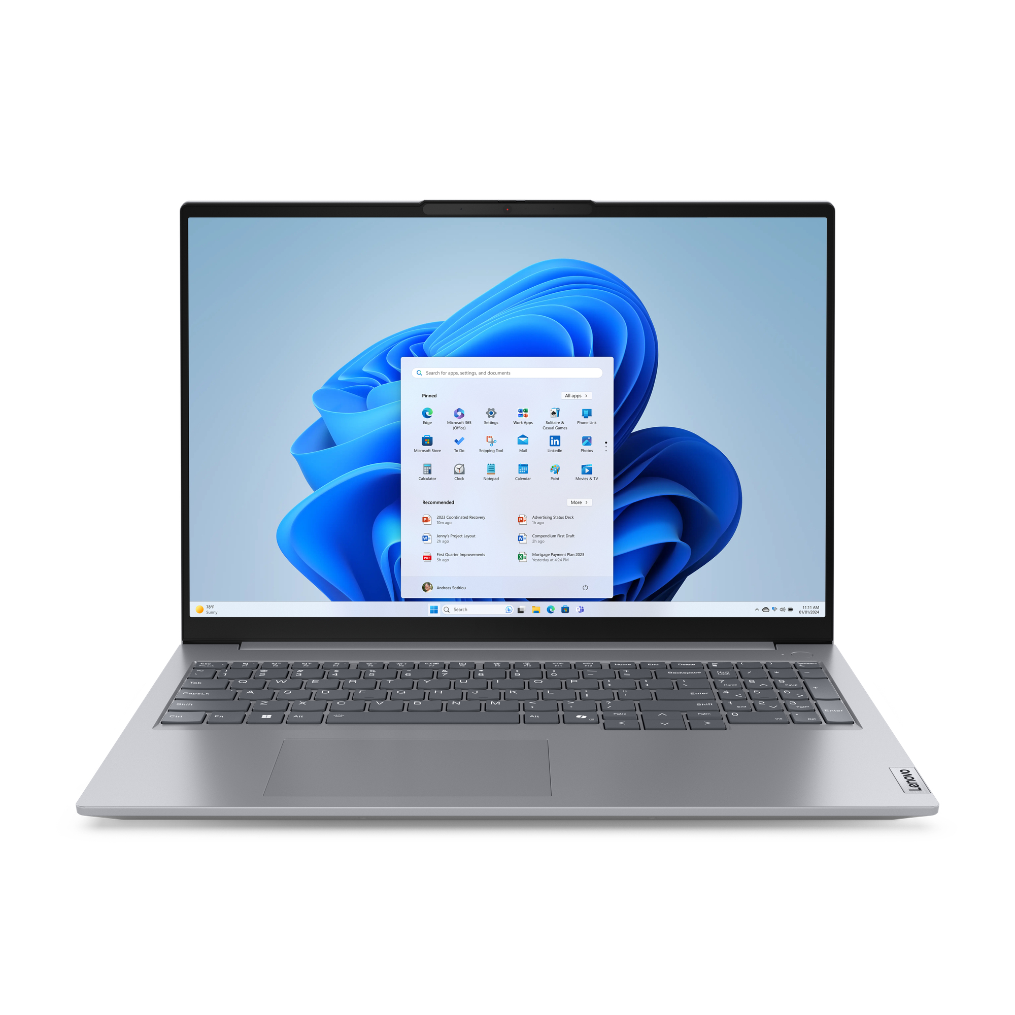 Lenovo ThinkBook 16 G7 IML Intel Core Ultra 5 125U Laptop 40,6 cm (16") WUXGA 16 GB LPDDR5-SDRAM 512 GB SSD Wi-Fi 6E (802.11ax) Windows 11 Pro Angielski Szary