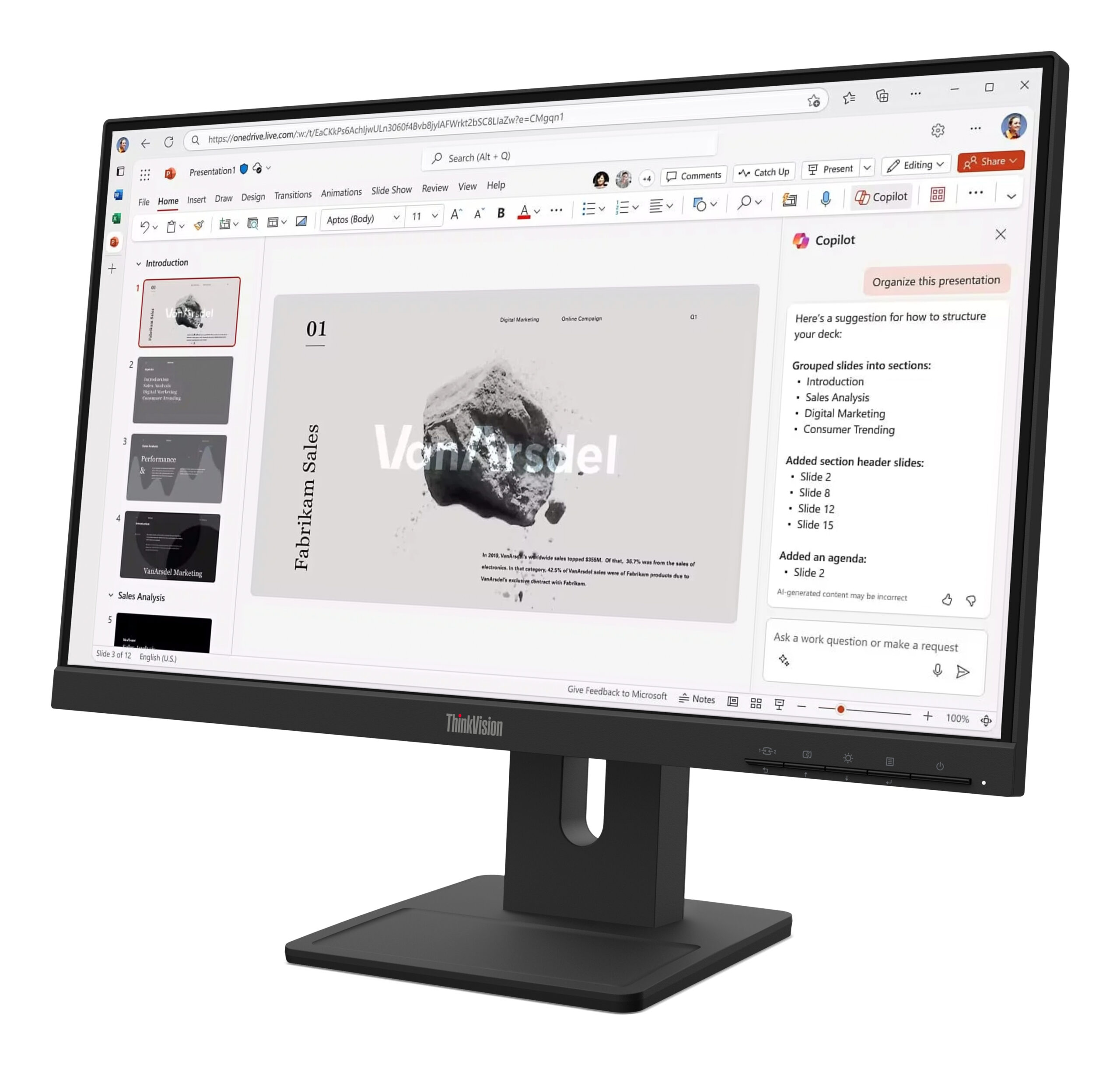 Lenovo ThinkVision E22-40 monitor komputerowy 54,6 cm (21.5") 1920 x 1080 px Full HD LCD Czarny - obrazek 3