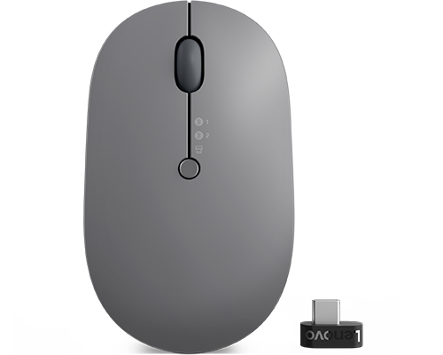 Lenovo Go Multi-Device myszka Biuro Oburęczny RF Wireless + Bluetooth Optyczny 2400 DPI