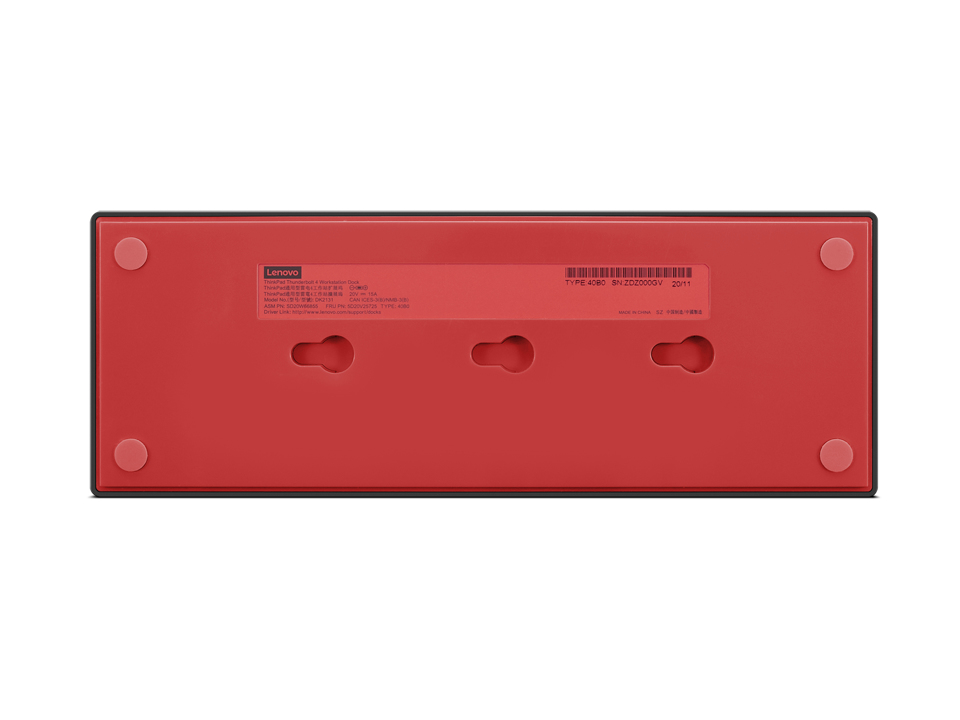 Lenovo 40B00300DK stacja dokująca Przewodowa Thunderbolt 4 Czarny, Czerwony - obrazek 5