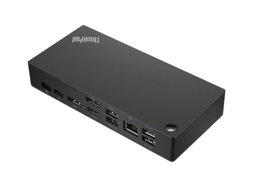Lenovo 40AY0090UK stacja dokująca Przewodowa USB 3.2 Gen 1 (3.1 Gen 1) Type-C Czarny