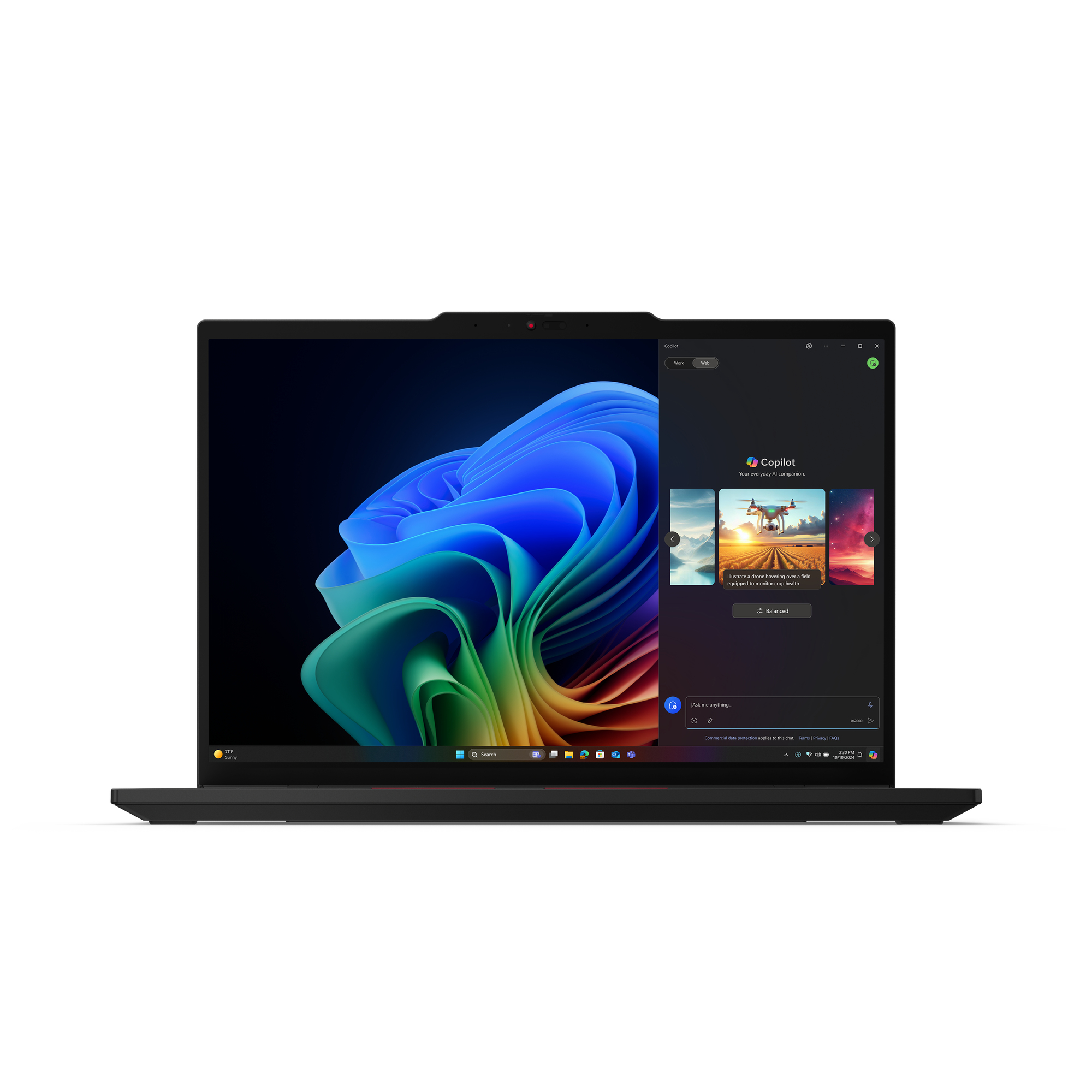 Lenovo ThinkPad T14s Gen 6 (AMD) Copilot+ PC AMD Ryzen AI 7 350 Laptop 35,6 cm (14") WUXGA 32 GB LPDDR5x-SDRAM 1 TB SSD Wi-Fi 7 (802.11be) Windows 11 Pro Niemiecki Czarny - obrazek 2