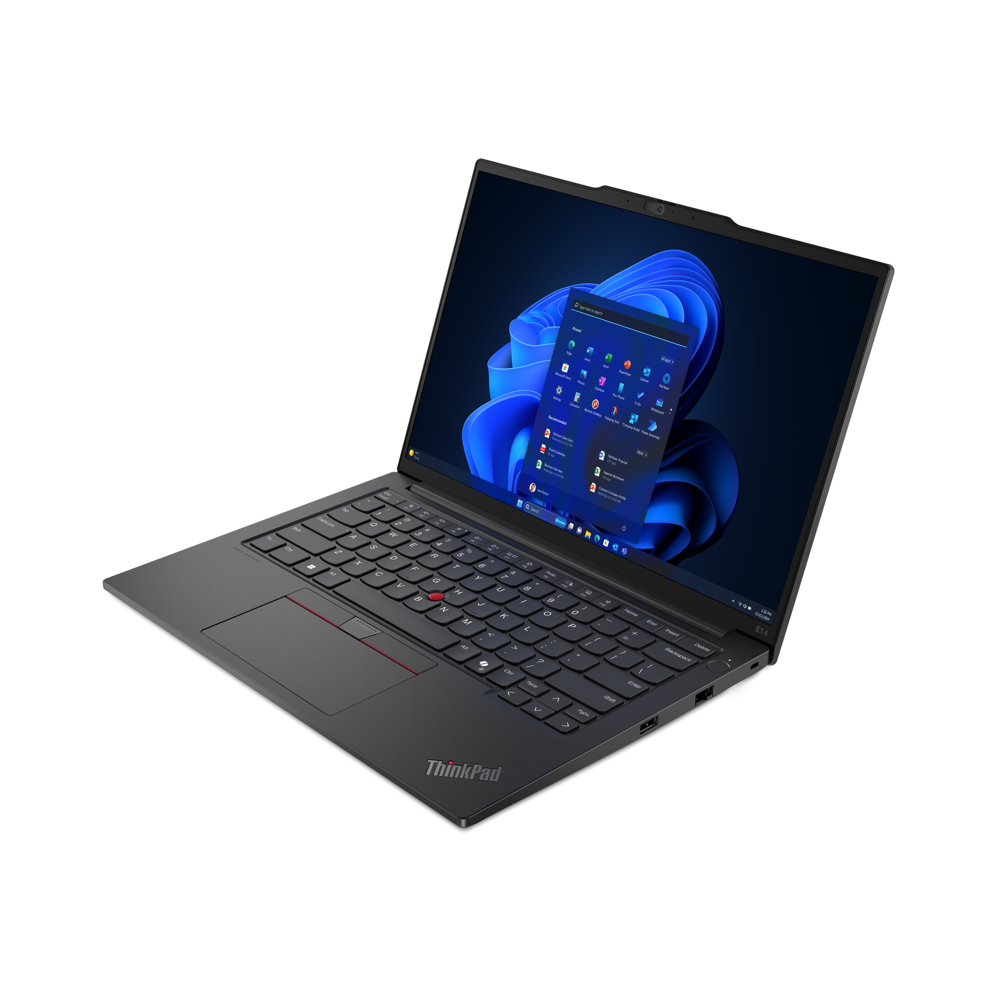 Lenovo ThinkPad E14 Gen 6 (Intel) Intel Core Ultra 7 155H Laptop 35,6 cm (14") WUXGA 16 GB DDR5-SDRAM 512 GB SSD Wi-Fi 6E (802.11ax) Windows 11 Pro Angielski Czarny - obrazek 2