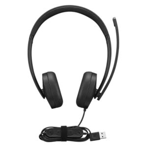 Lenovo 4XD1P83425 słuchawki/zestaw słuchawkowy Przewodowa Opaska na głowę Połączenia/muzyka USB Typu-A Czarny