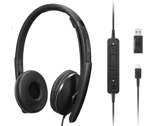 Lenovo 4XD1M39029 słuchawki/zestaw słuchawkowy Przewodowa Opaska na głowę USB Type-C Czarny