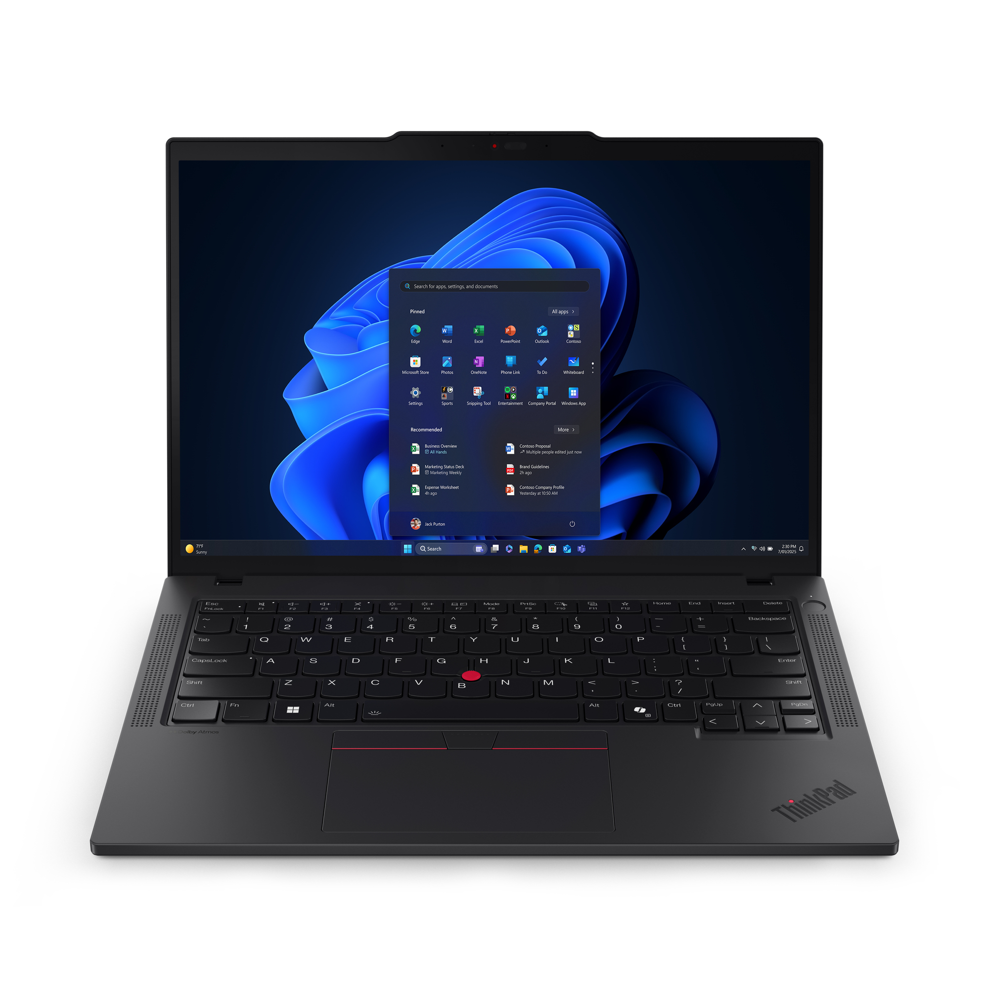 Lenovo ThinkPad T14 Gen 6 (Intel) Intel Core Ultra 7 255U Laptop 35,6 cm (14") WUXGA 64 GB DDR5-SDRAM 1 TB SSD Wi-Fi 6E (802.11ax) Windows 11 Pro Niemiecki Czarny