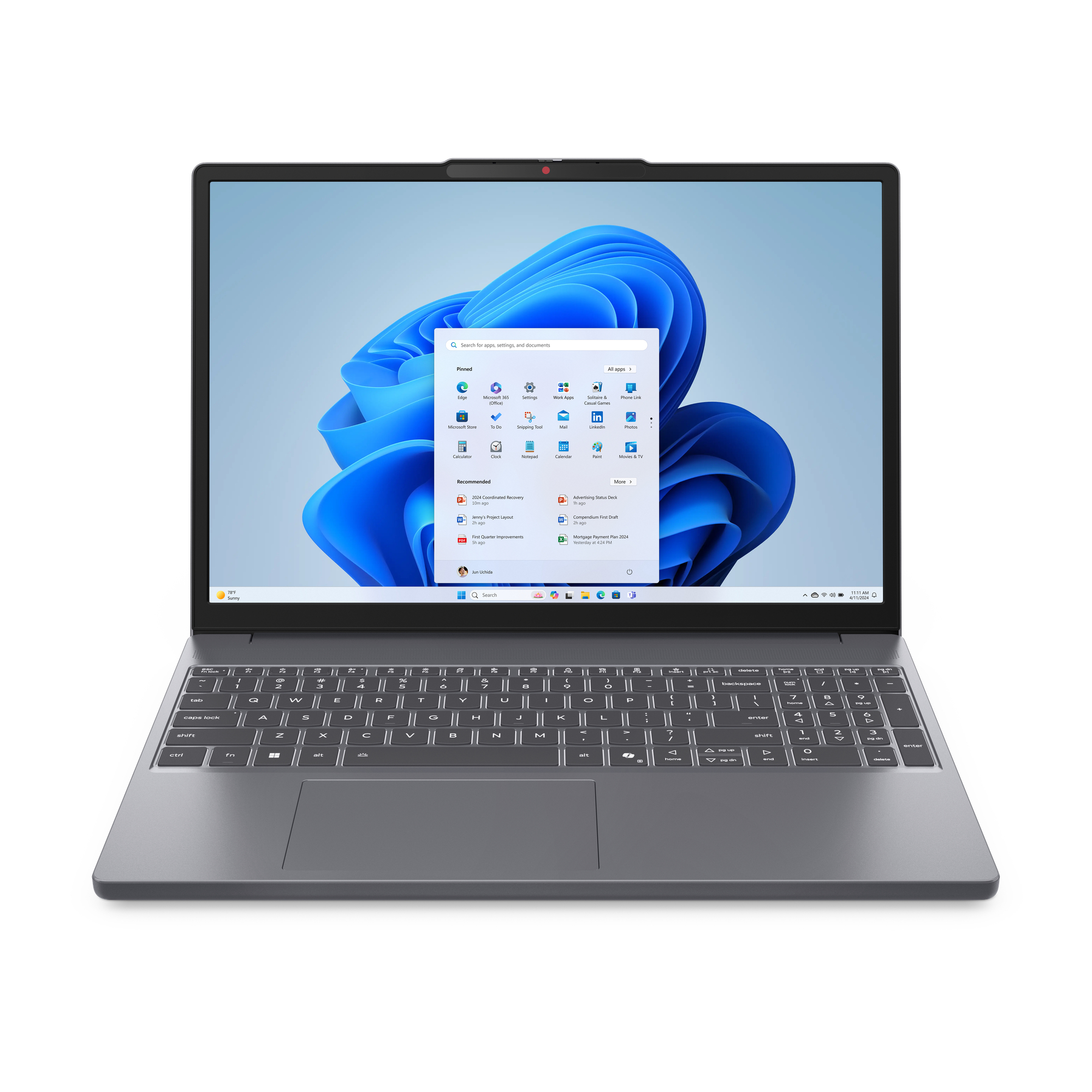 Lenovo IdeaPad Slim 3 15IRH10 Intel® Core™ i7 i7-13620H Laptop 38,9 cm (15.3") WUXGA 16 GB DDR5-SDRAM 1 TB SSD Wi-Fi 6 (802.11ax) Angielski Szary