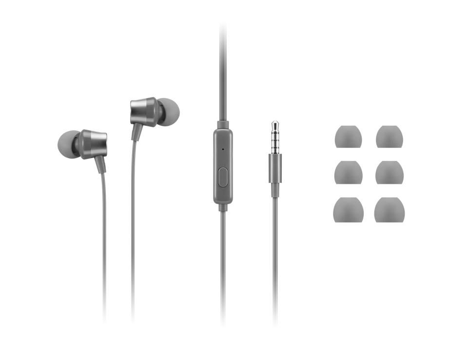 Lenovo 110 Analog Słuchawki Przewodowa Douszny Połączenia/muzyka Szary