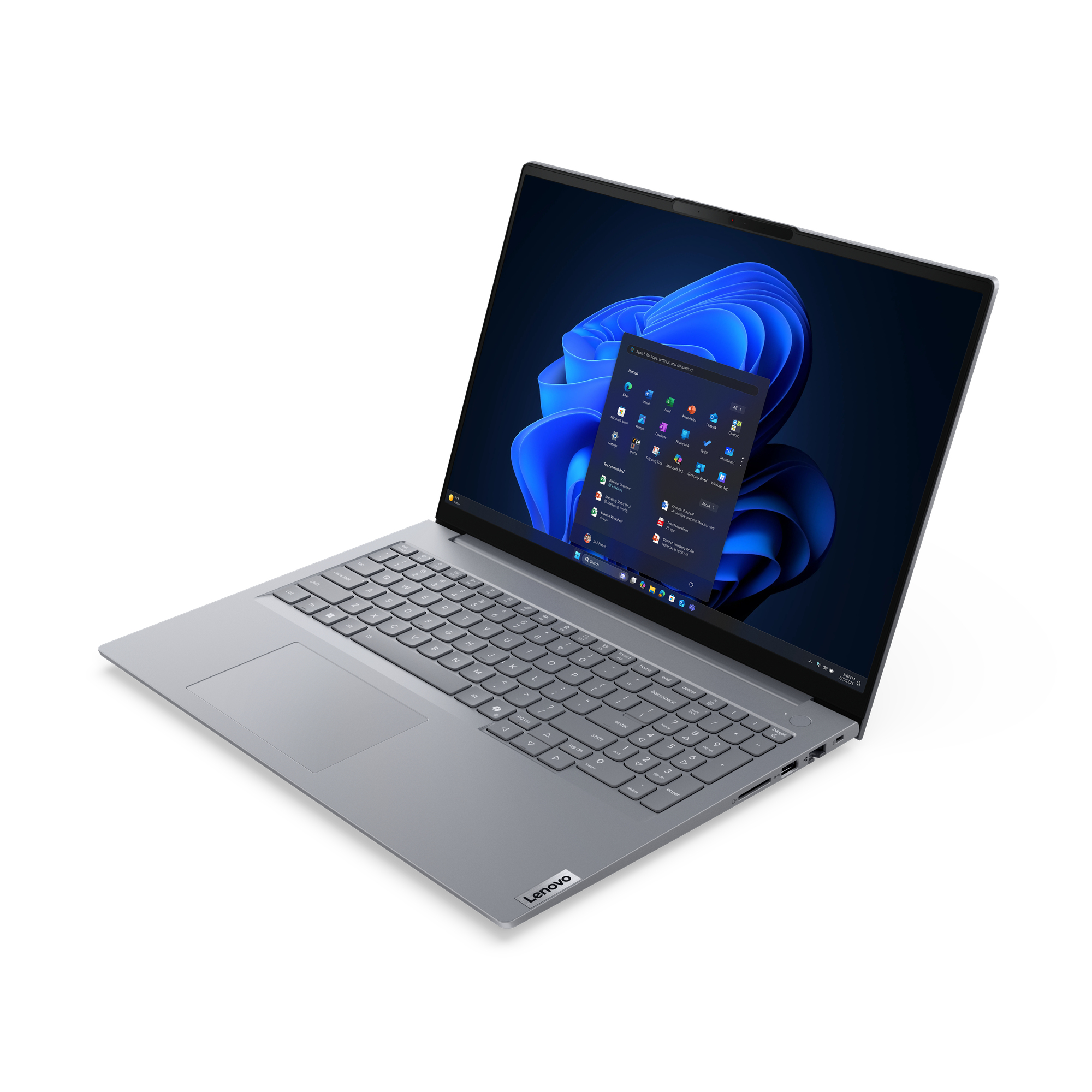 Lenovo ThinkBook 16 G9 AHP AMD Ryzen™ 7 250 Laptop 40,6 cm (16") WUXGA 32 GB DDR5-SDRAM 1 TB SSD Wi-Fi 7 (802.11be) Windows 11 Pro Niemiecki Szary - obrazek 3