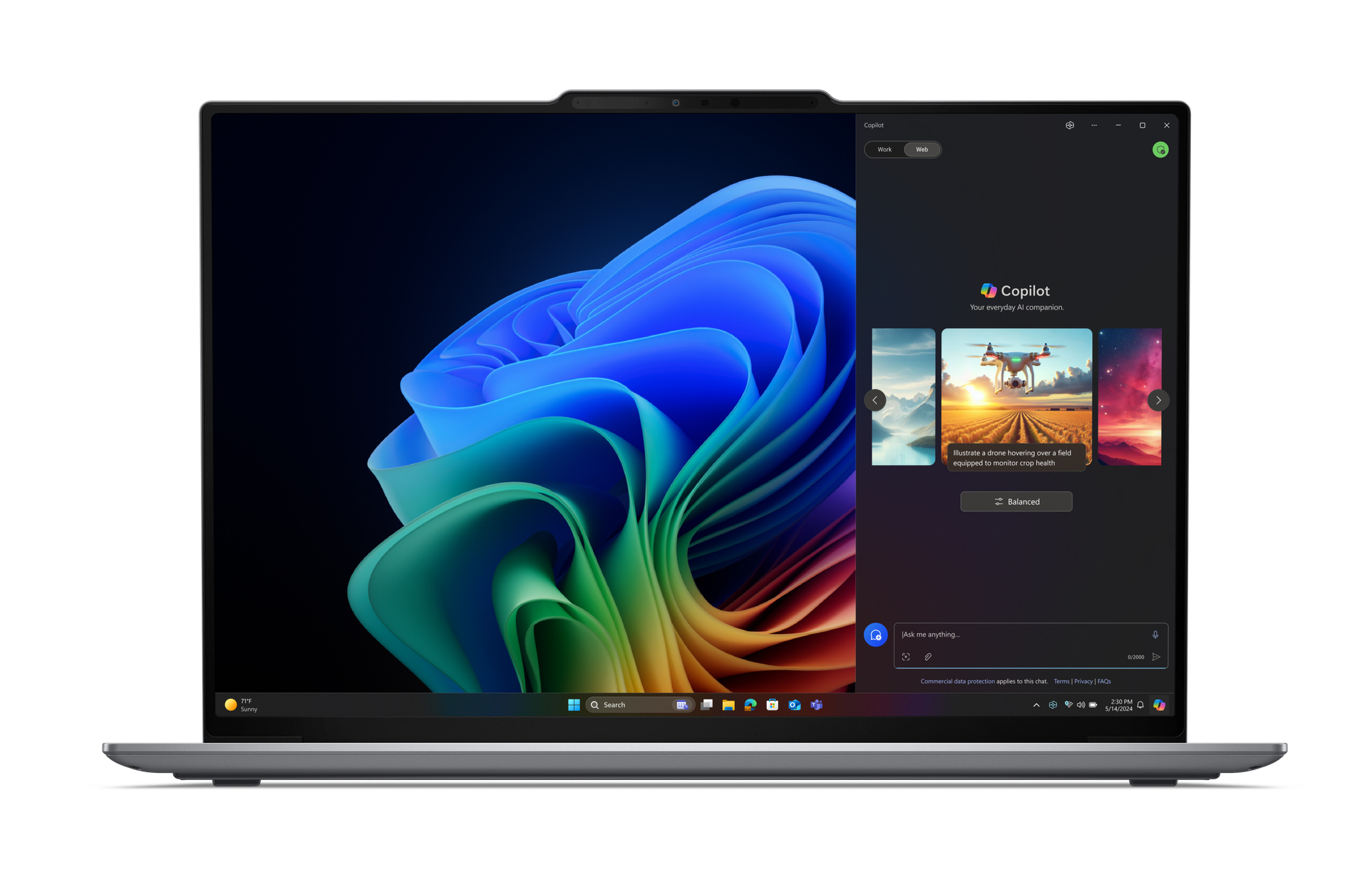 Lenovo ThinkPad X9-15 Gen 1 Copilot+ PC Intel Core Ultra 5 228V Laptop 38,9 cm (15.3") 2.8K 32 GB LPDDR5x-SDRAM 512 GB SSD Wi-Fi 7 (802.11be) Windows 11 Pro Angielski Szary - obrazek 2