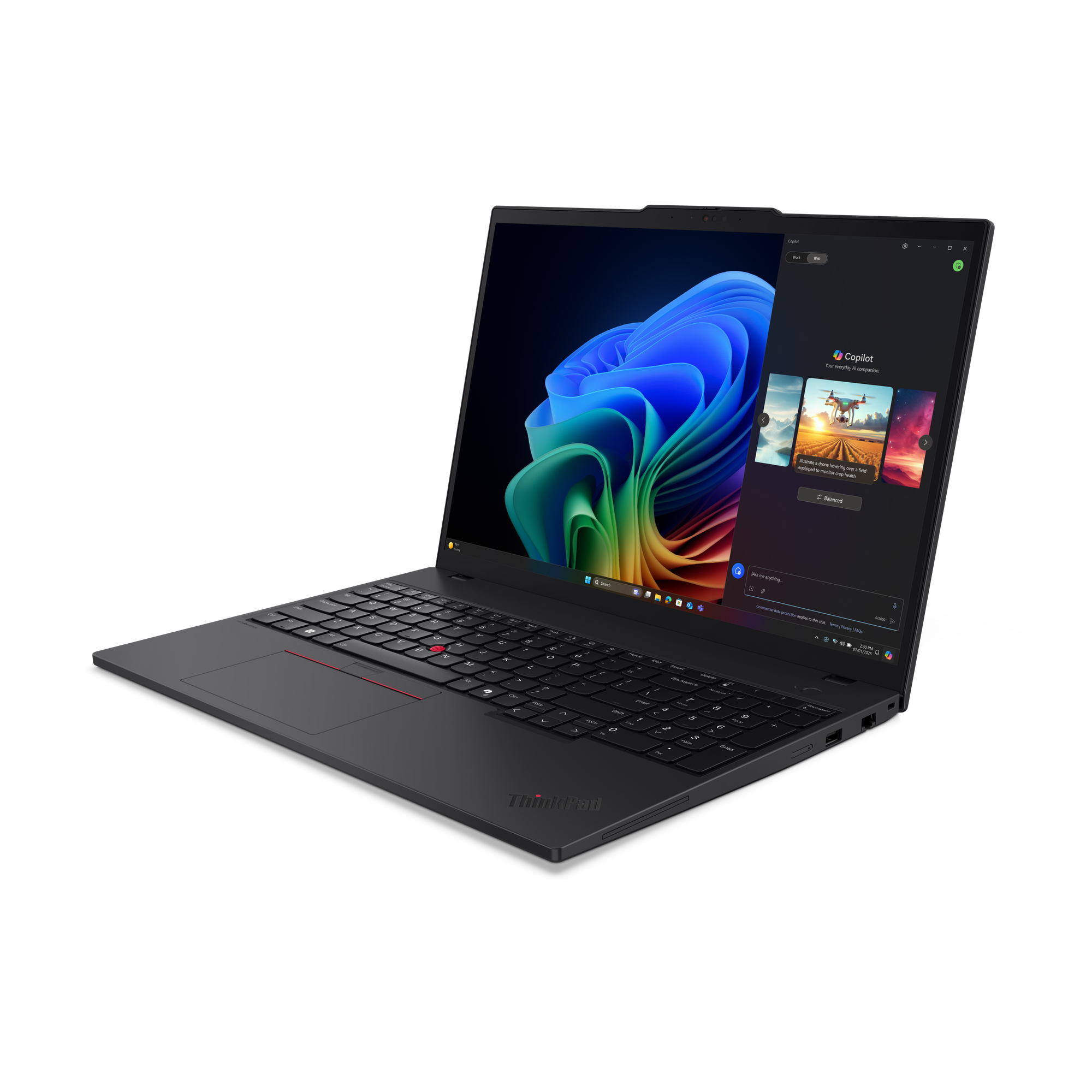 Lenovo ThinkPad T16 Gen 4 (AMD) Copilot+ PC AMD Ryzen AI 5 PRO PRO 340 Laptop 40,6 cm (16") WUXGA 32 GB DDR5-SDRAM 512 GB SSD Wi-Fi 7 (802.11be) Windows 11 Pro Węgierski Czarny - obrazek 3