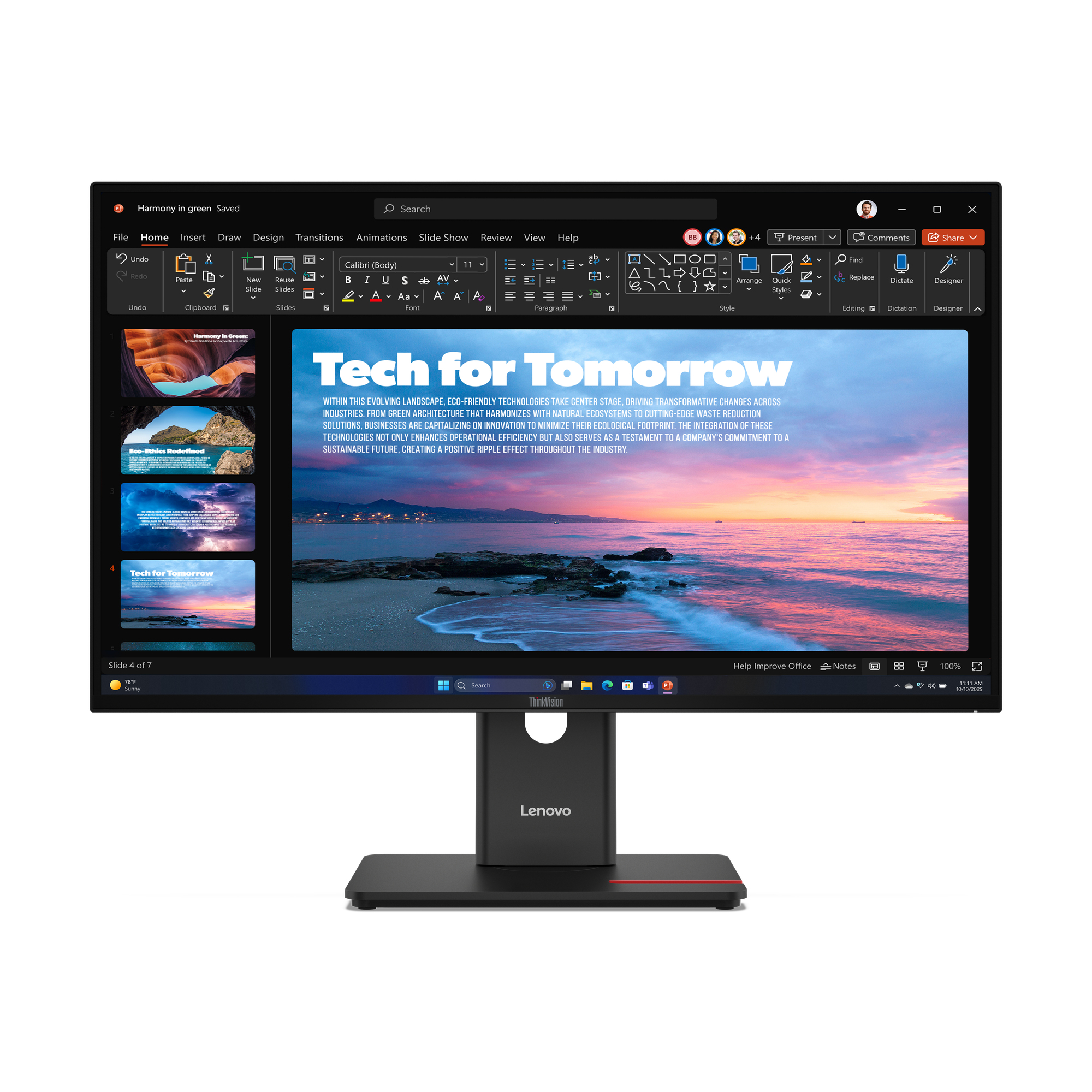 Lenovo ThinkVision T27QD-40 monitor komputerowy 68,6 cm (27") 2560 x 1440 px Quad HD LED Czarny