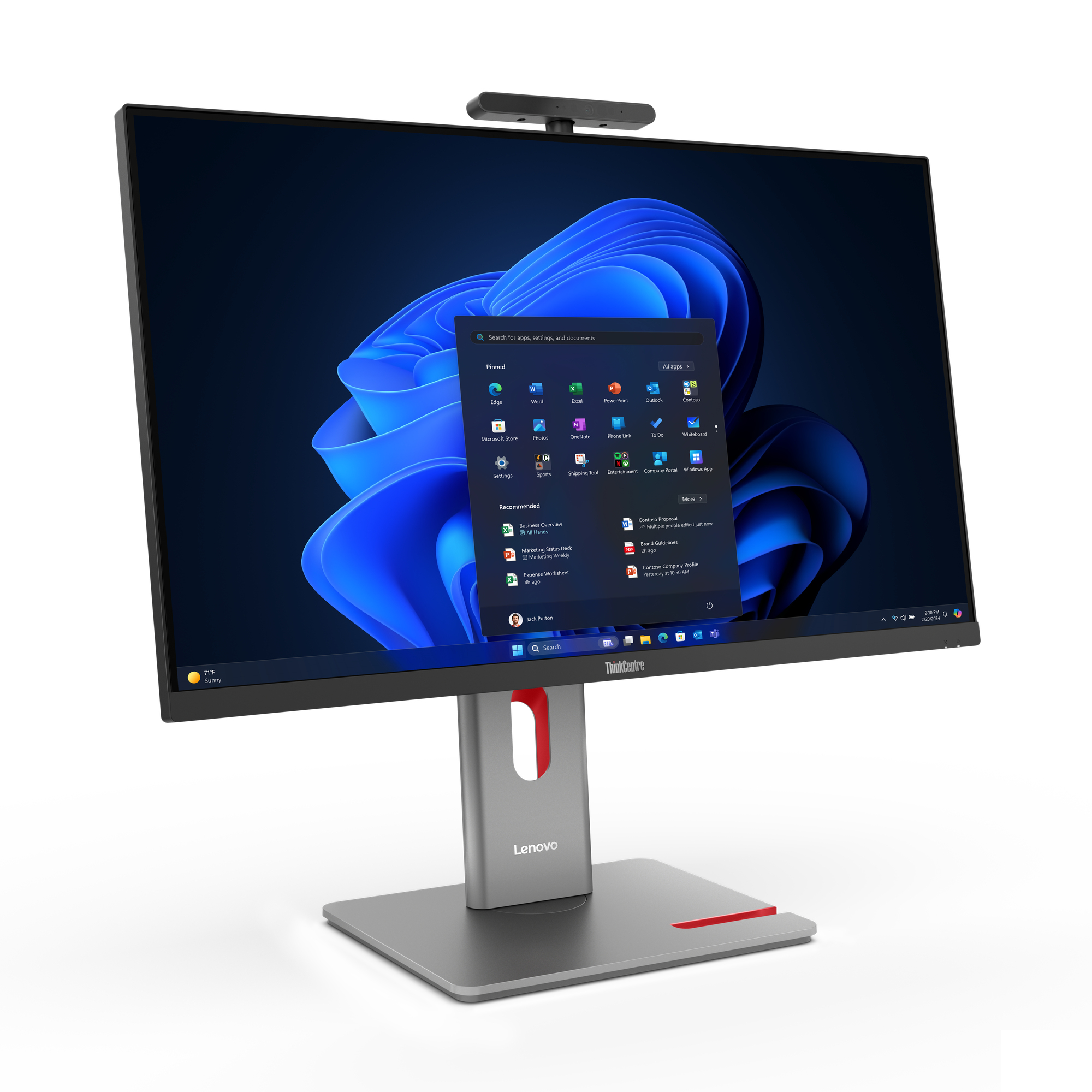 Lenovo ThinkCentre M90a Pro Gen 6 Intel Core Ultra 5 235 68,6 cm (27") 2560 x 1440 px All-in-One PC 16 GB DDR5-SDRAM 512 GB SSD Windows 11 Pro Wi-Fi 6E (802.11ax) Czarny - obrazek 3