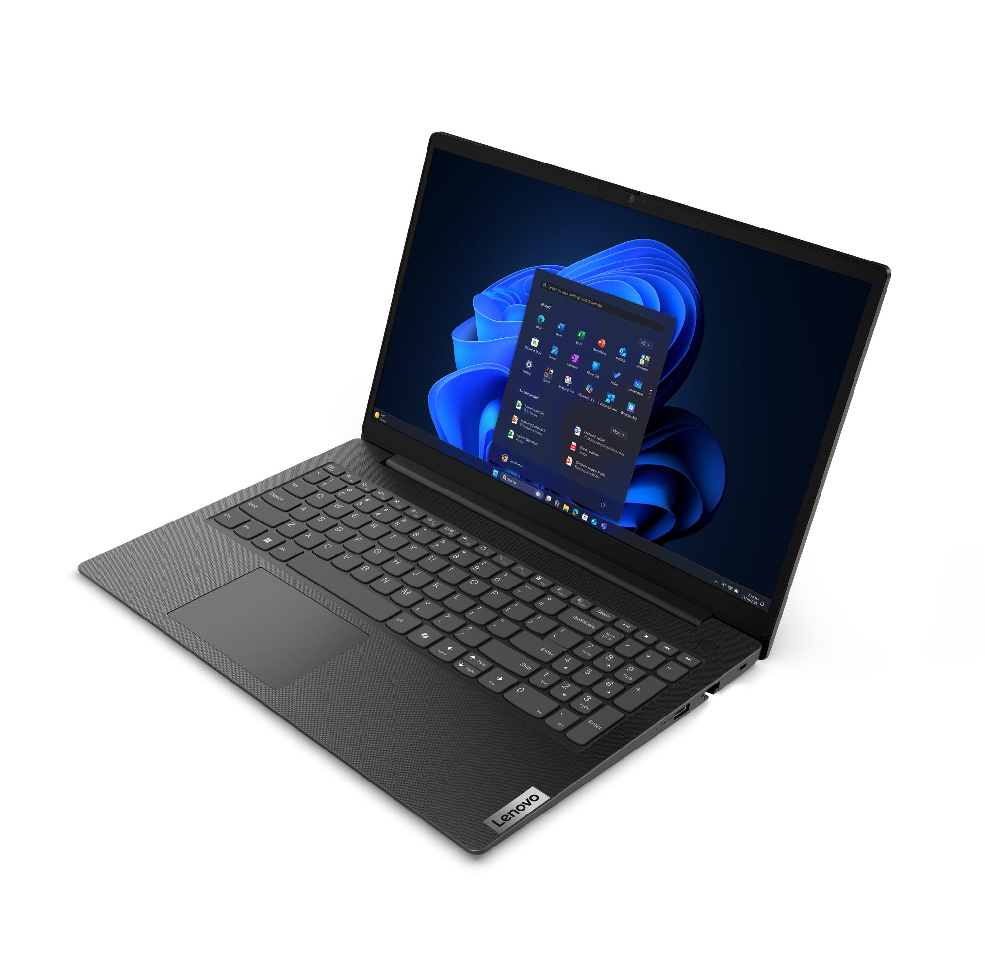 Lenovo V15 G6 ITN Intel® N N100 Laptop 39,6 cm (15.6") Full HD 8 GB DDR5-SDRAM 256 GB SSD Wi-Fi 6 (802.11ax) Włoski Czarny - obrazek 3