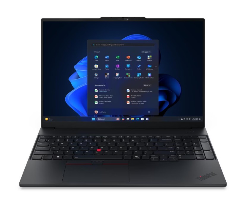 Lenovo ThinkPad E16 Gen 3 (Intel) Copilot+ PC Intel Core Ultra 7 256V Laptop 40,6 cm (16") WUXGA 16 GB LPDDR5x-SDRAM 512 GB SSD Wi-Fi 6E (802.11ax) Windows 11 Pro Angielski Czarny