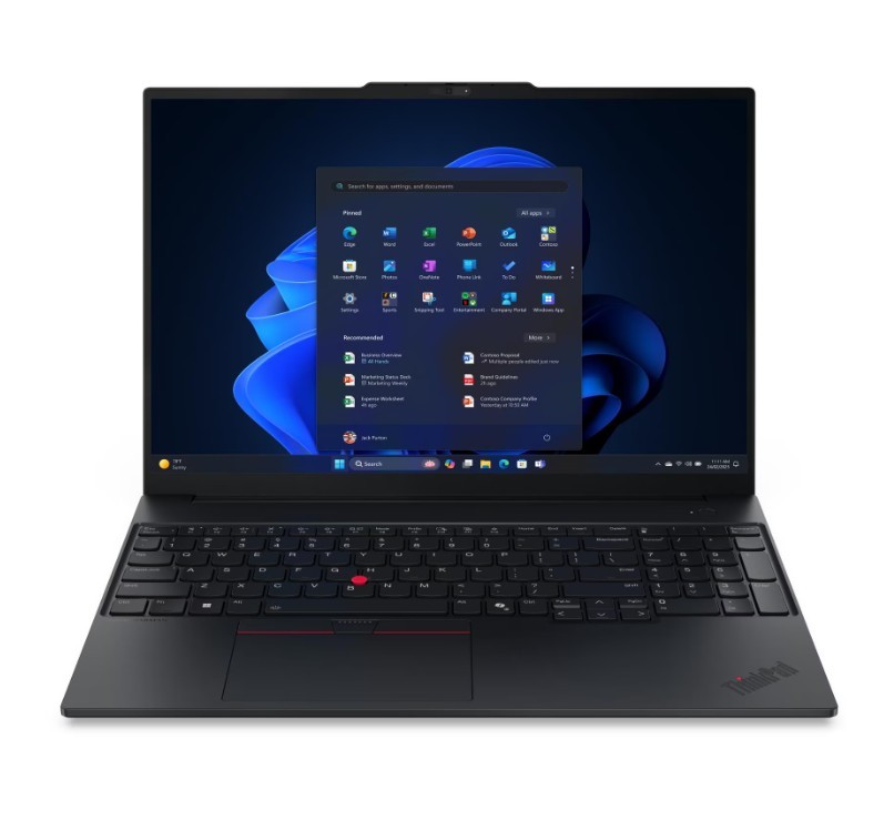 Lenovo ThinkPad E16 Gen 3 (Intel) Copilot+ PC Intel Core Ultra 5 228V Laptop 40,6 cm (16") WUXGA 32 GB LPDDR5x-SDRAM 512 GB SSD Wi-Fi 6E (802.11ax) Windows 11 Pro Angielski Czarny