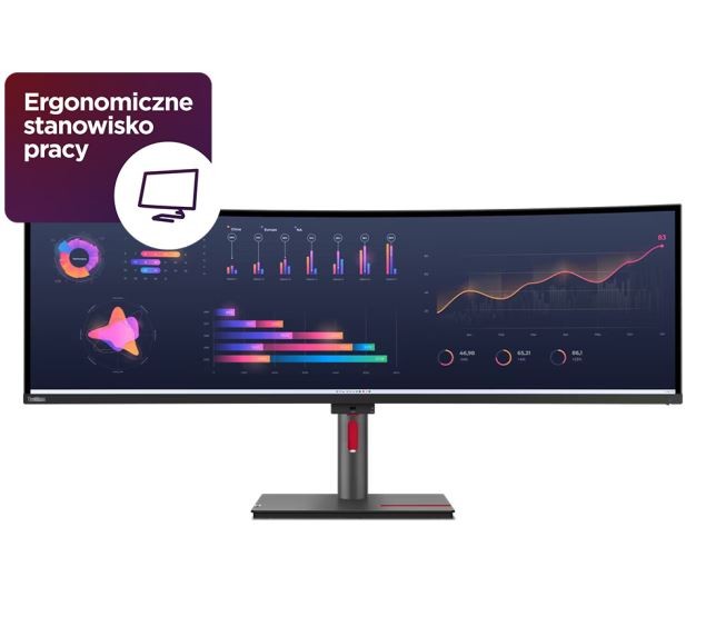 Lenovo Monitor ThinkVision P49w-30 49" IPS Dual QHD 32:9