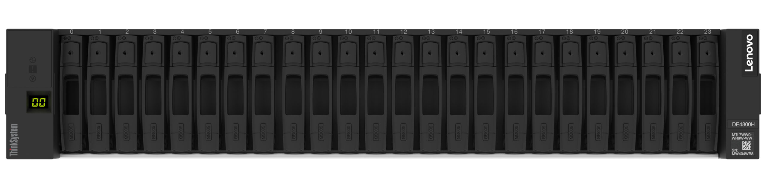Lenovo ThinkSystem DE4800H 2U24 SFF macierz dyskowa Rack (2U) Czarny